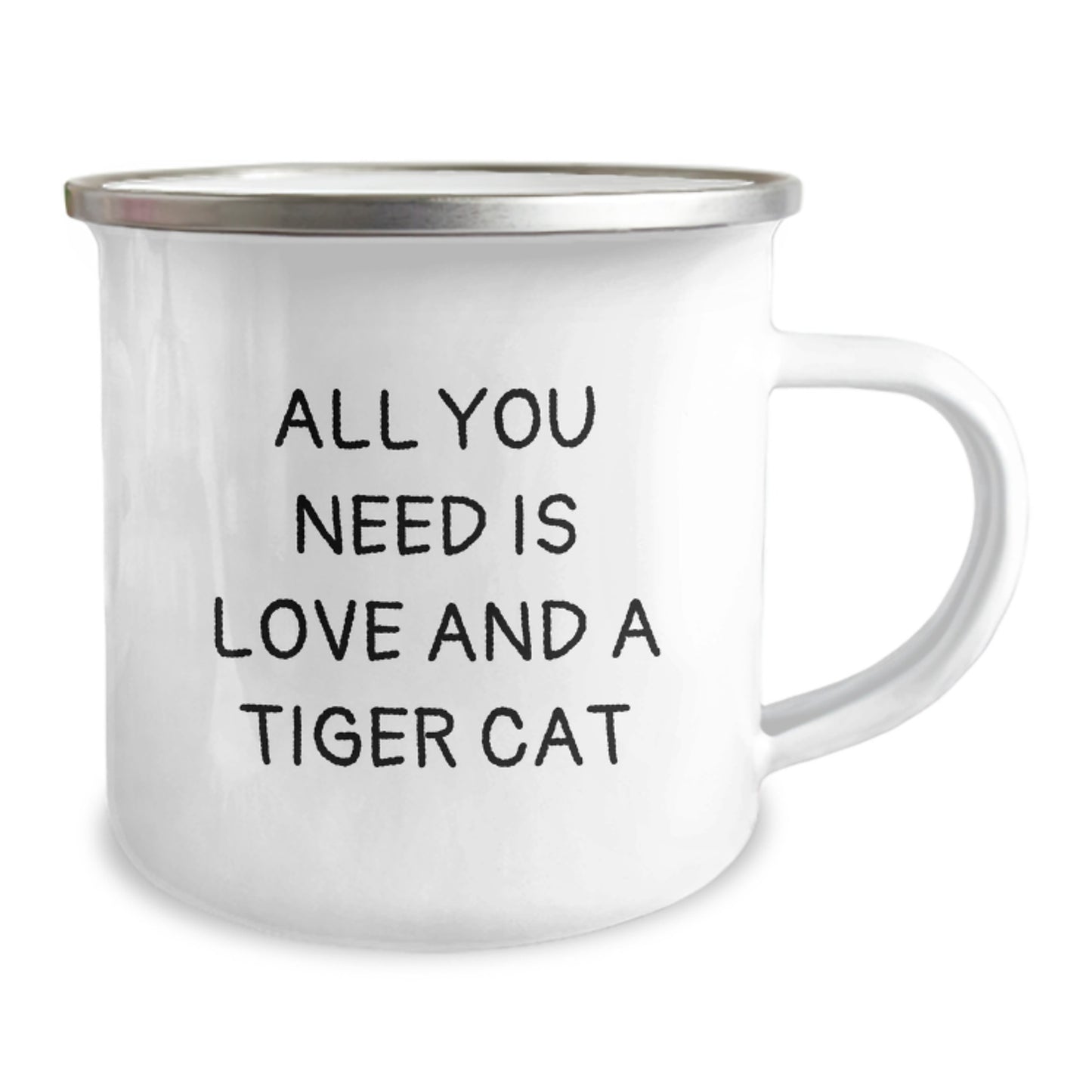 Funny Tiger Cat Camping Mug Gifts from Friends on Birthday Unique - Image 2