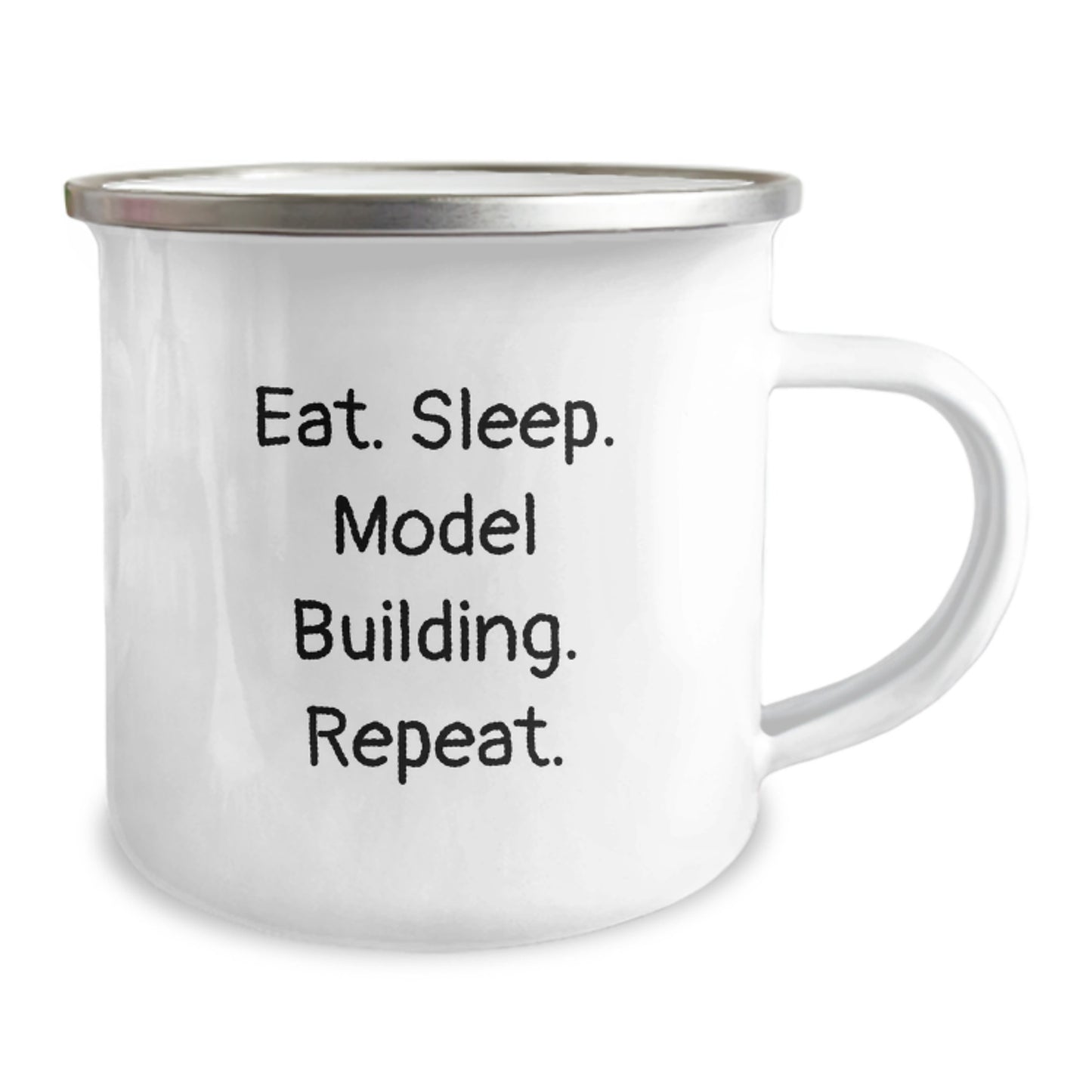 Funny Model Building Gifts for Friends and Family Birthday Unique Camping Mug Eat. Sleep. Model Building. Repeat. - Image 2