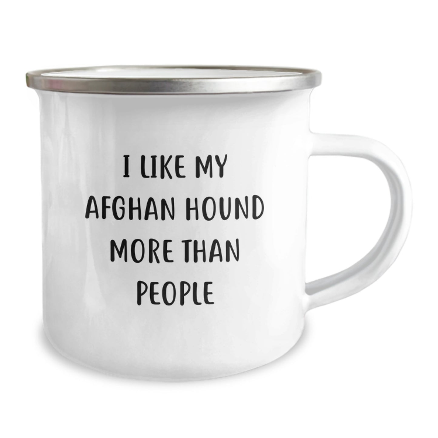 Funny Afghan Hound Dog Lover Gifts from Family, Friends, or Coworkers for Graduation Unique Gifts, I Like My Afghan Hound More Than People Quote Camping Mug - Image 2