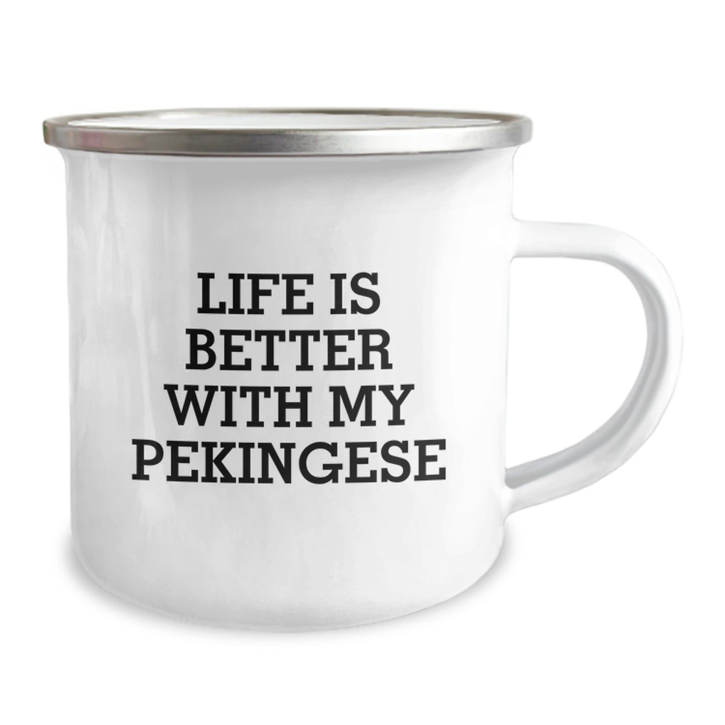 Funny Pekingese Dog Camping Mugs Gifts from Friends for Birthday Quotes Life Is Better With My Pekingese - Image 2
