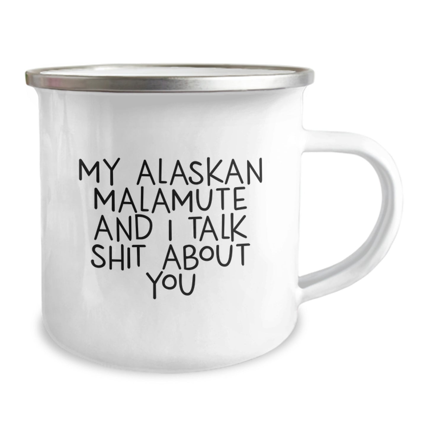 Funny Alaskan Malamute Dog Gifts for Men from Family, Unique Camping Mug for Graduation - Image 2