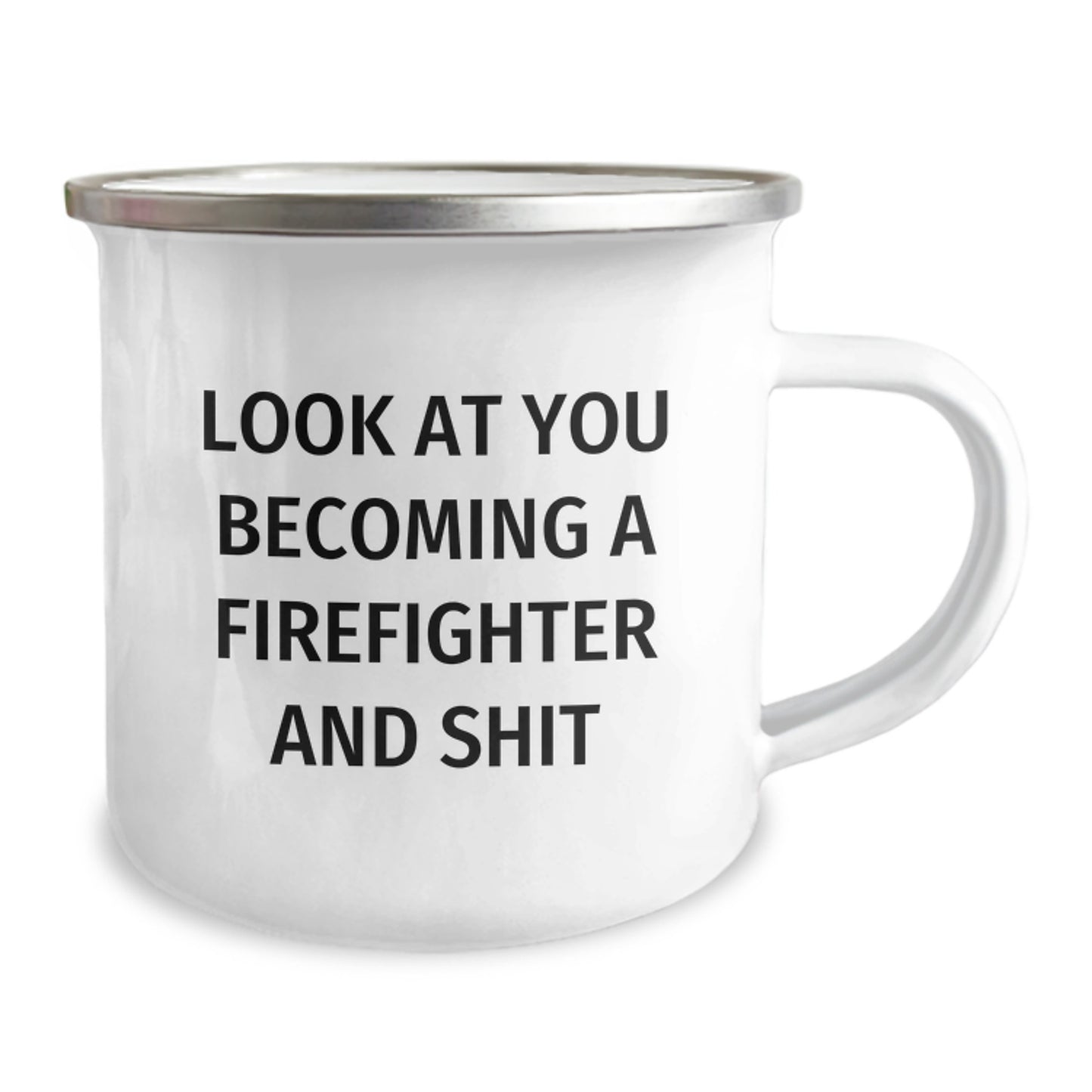 Funny Firefighter Gifts from Friends, Men, Women to Become a Firefighter, Camping Mug for Graduation Unique - Image 2