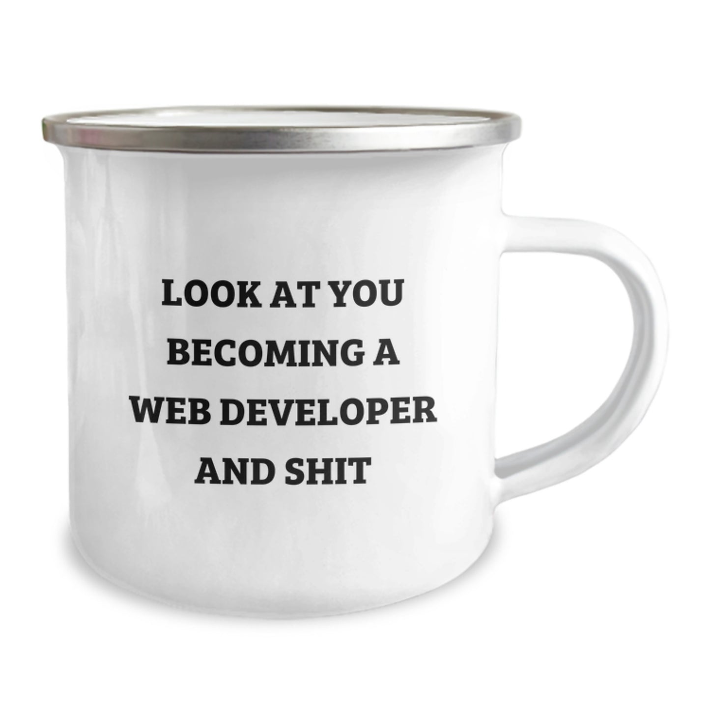 Web Developer Gift - Funny 'Look At You Becoming A Web Developer, Great Job!' Camping Mug for Graduation Unique Gifts from Friends to Men, Women, Coworkers, Family - Image 2