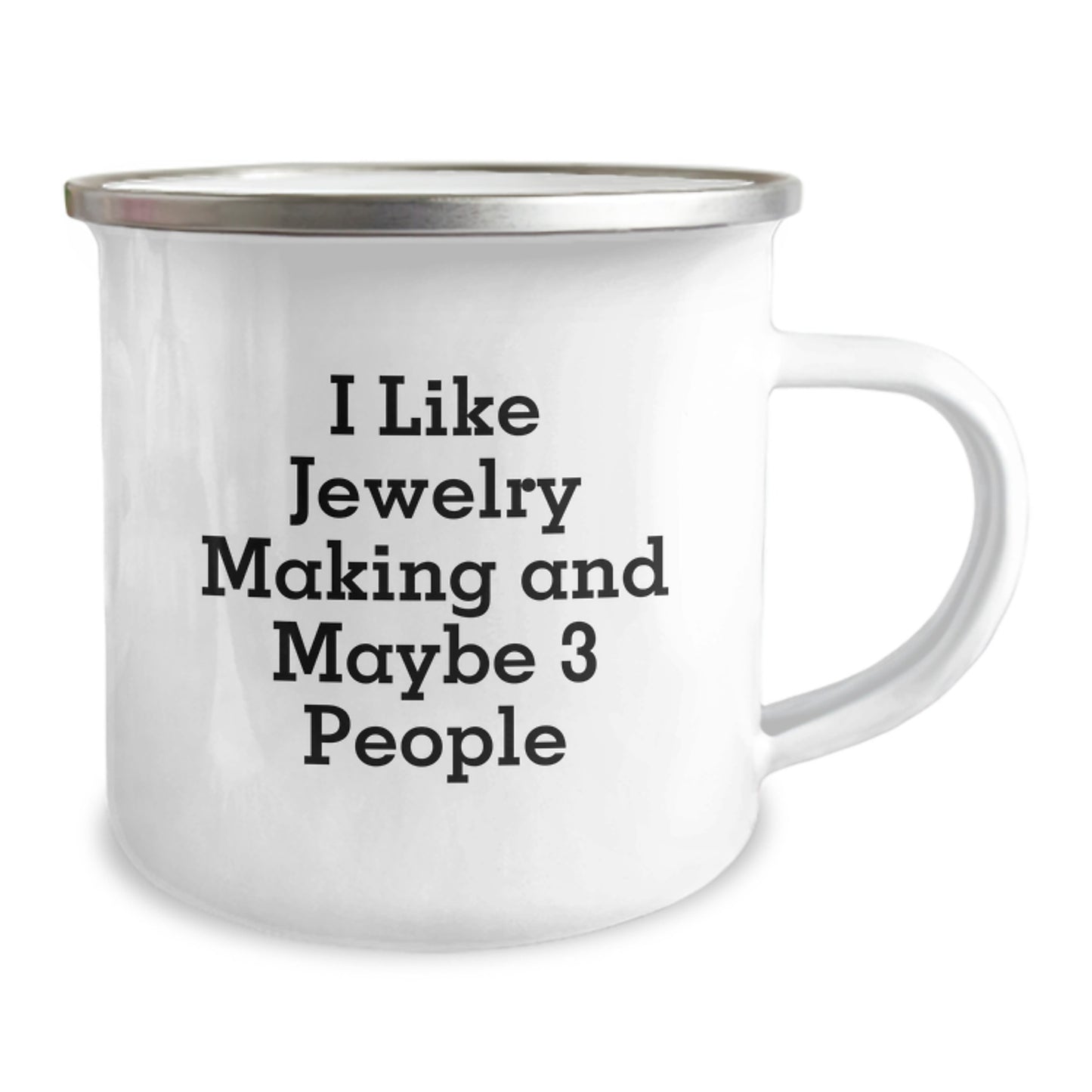 Funny Jewelry Making Gifts for Friends, Unique Graduation Mugs with I Like Jewelry Making And Maybe 3 People, Camping Mug Gifts from Family - Image 2