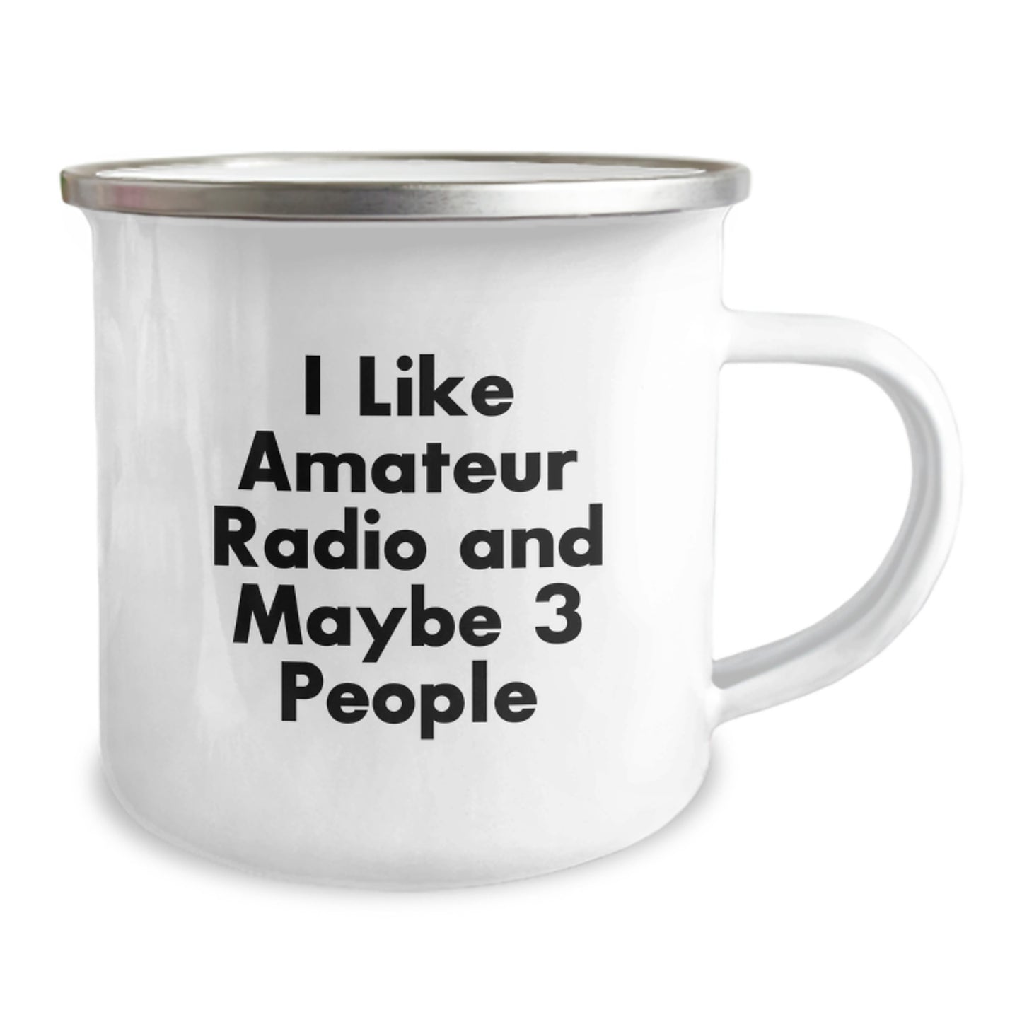 Amateur Radio Gifts for Men, Funny Quote about I Like Amateur Radio And Maybe 3 People, Camping Mug for Graduation Unique Gifts from Friends - Image 2