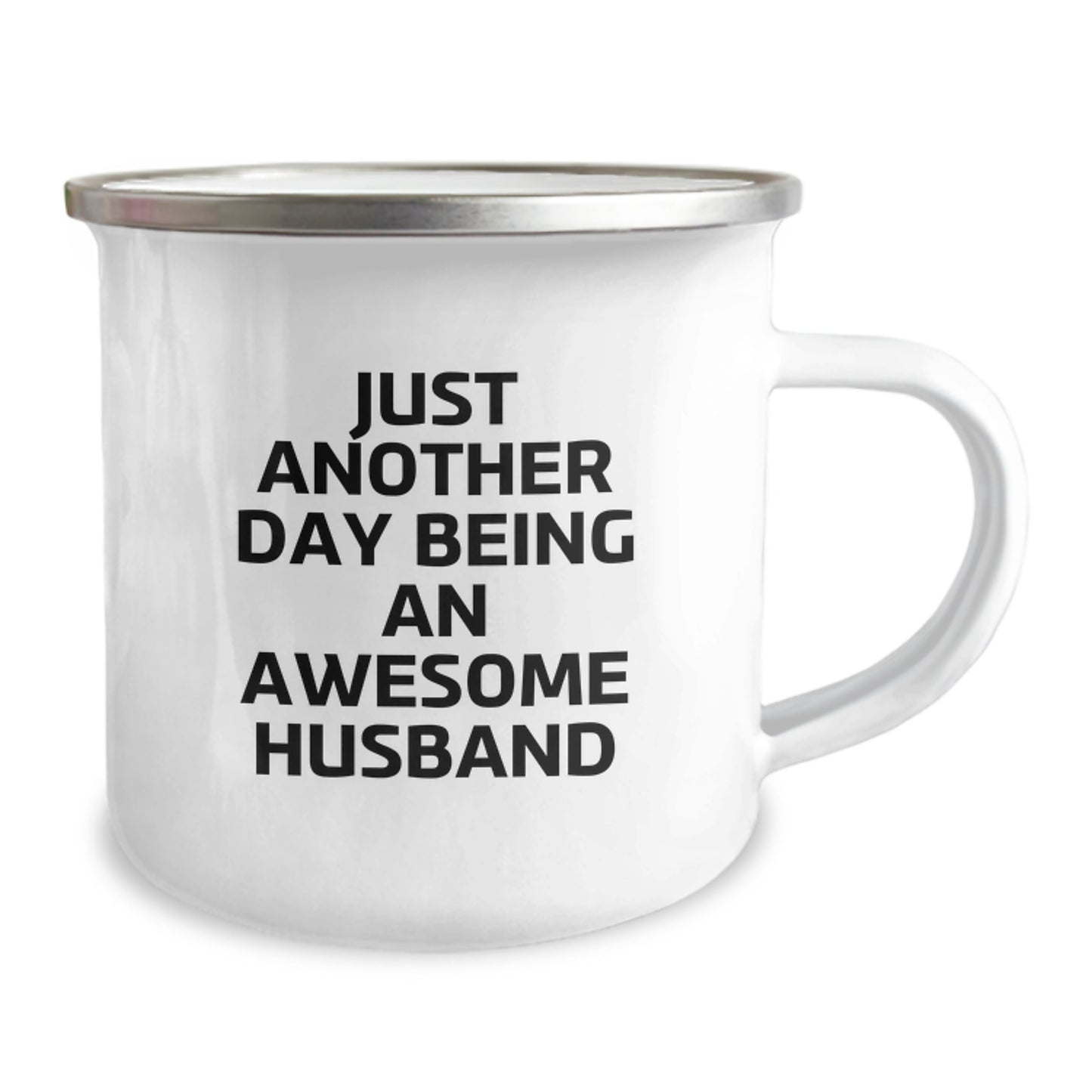 Funny Husband Gifts from Wife - Just Another Day Being An Awesome Husband Camping Mug for Him, Perfect for Valentine's Unique Gifts - Image 2