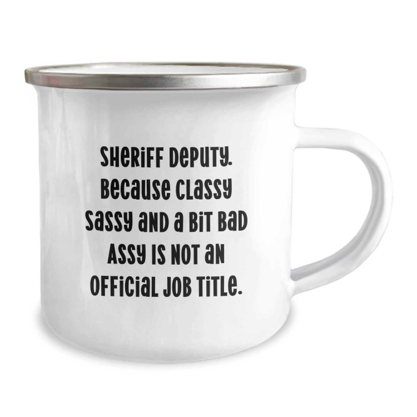 Sheriff Deputy Gifts from Men, Funny Camping Mug for Sheriff Deputy, Valentine's Unique Gifts - Image 2