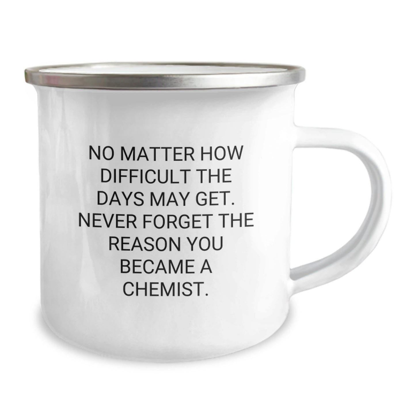 Funny Chemist Gifts from Men or Women, Inspirational Quote for Graduation Unique Gifts, 12 oz Stainless Steel Camping Mug - Image 2
