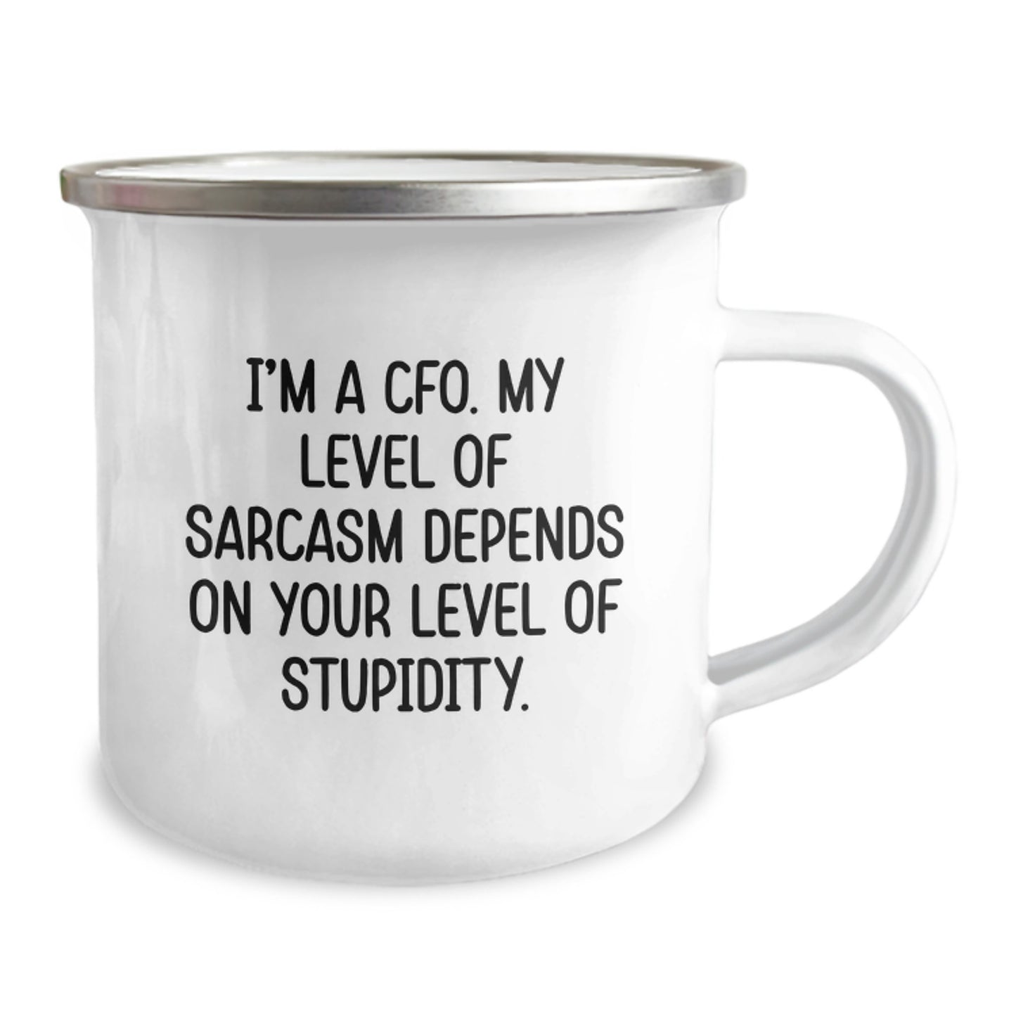 Cute CFO Gifts from Friends - 'I'm A Cfo. My Level Of Sarcasm Depends On Your Level Of Stupidity.' Camping Mug for Birthday Unique Gifts for Men CFO - Image 2