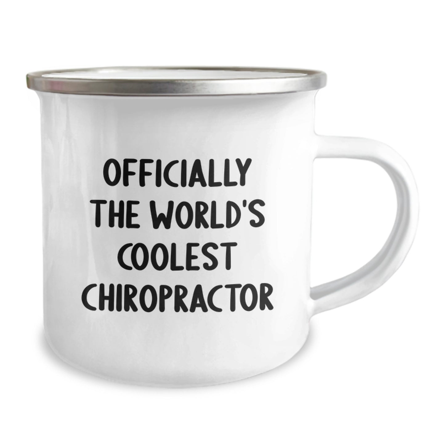 Funny Gifts from Chiropractor Lovers for 'Officially The World's Coolest Chiropractor' Camping Mug, Christmas Unique Gifts for Him or Her, Chiropractor Enthusiasts - Image 2