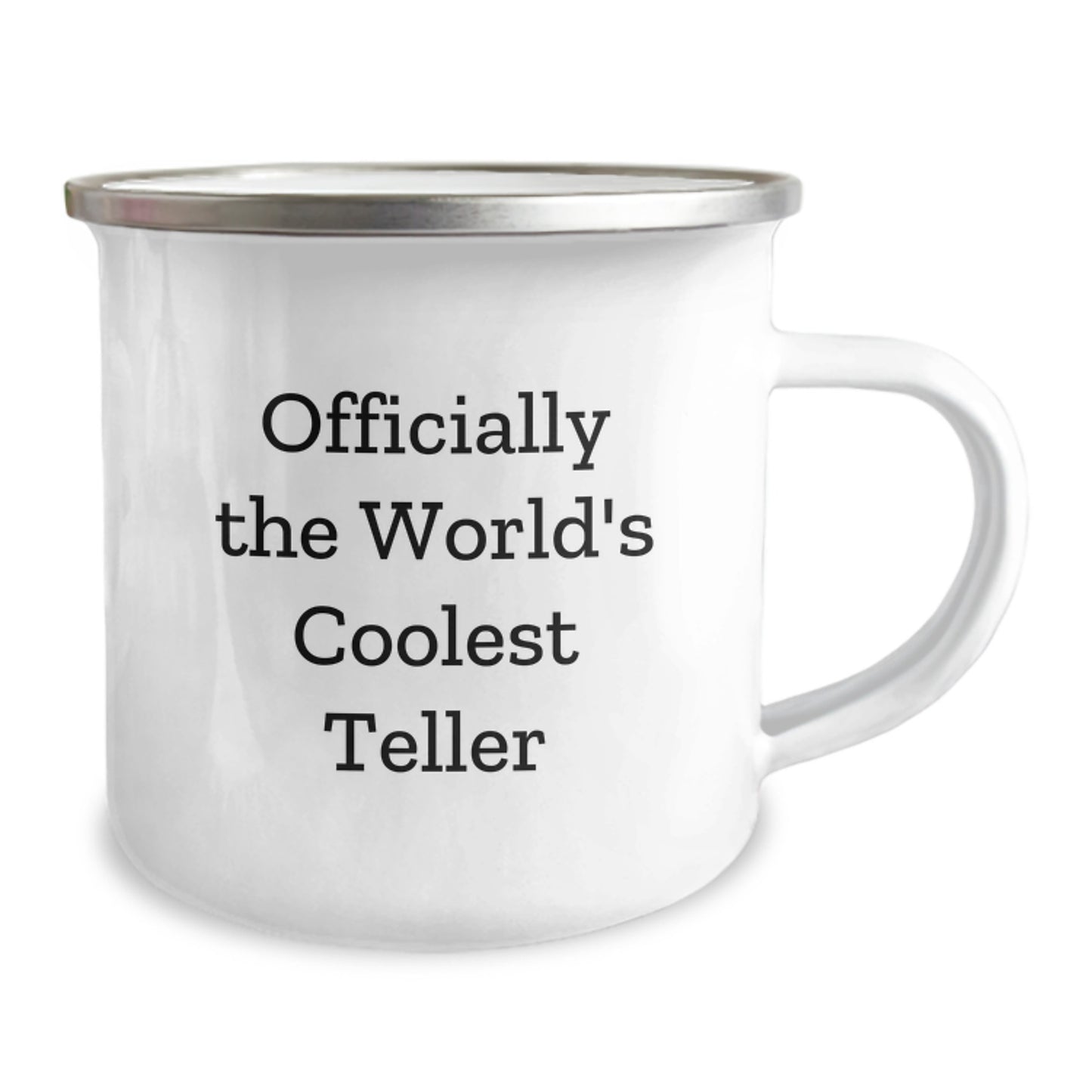 Funny Teller Gifts from Friends, 'World's Coolest Teller' Camping Mug, Christmas Unique Gifts for Men, Women, Family - Image 2