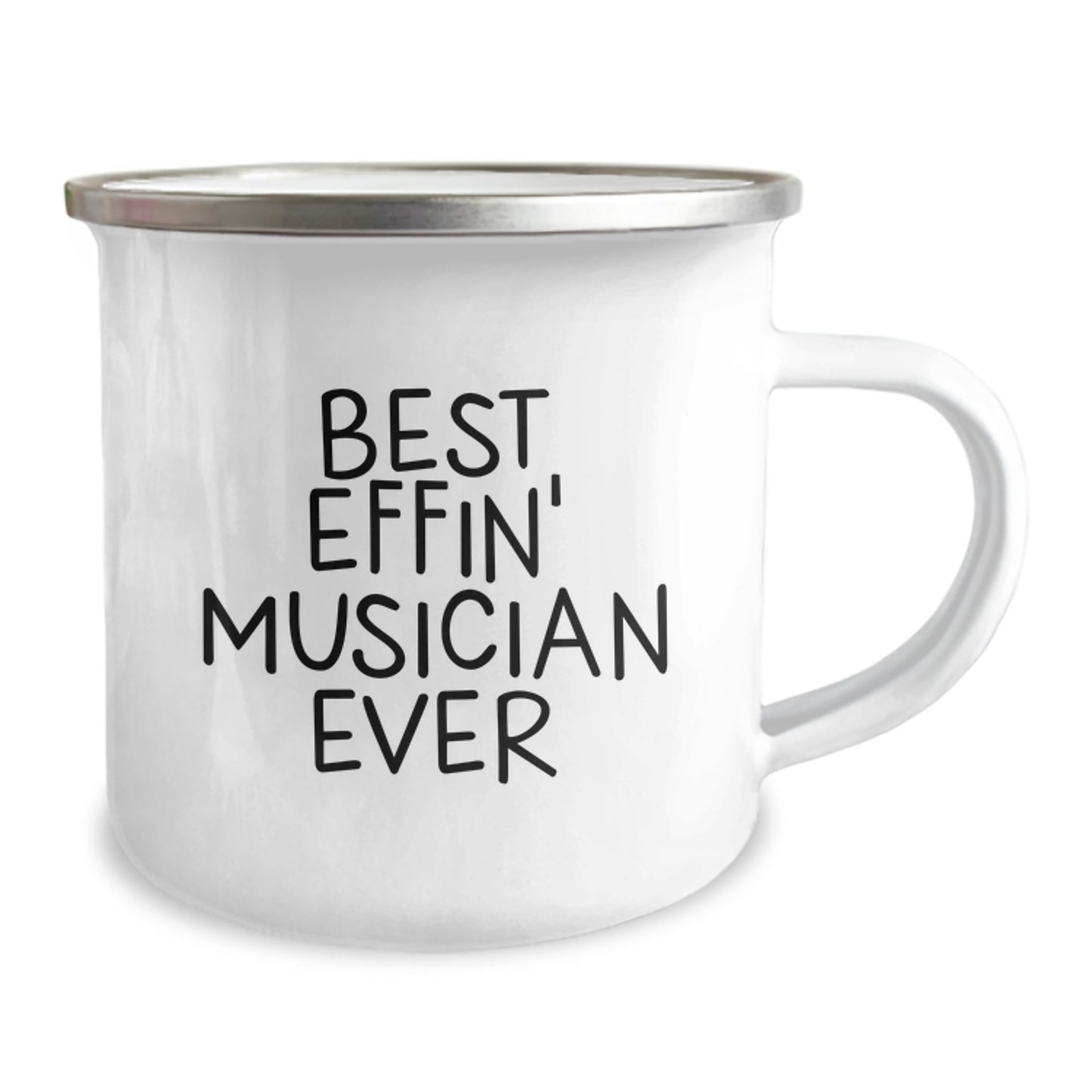 Funny Gifts from Friends for Musician Men - Best Effin' Musician Ever Camping Mug, Perfect for Graduation or Music Lovers - Image 2