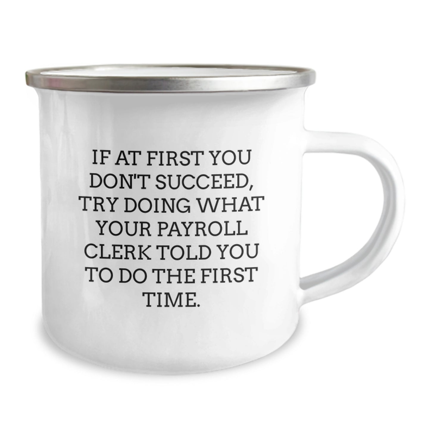 Funny Payroll Clerk Camping Mug Gifts from Men to Women Coworkers at Christmas Unique - Image 2