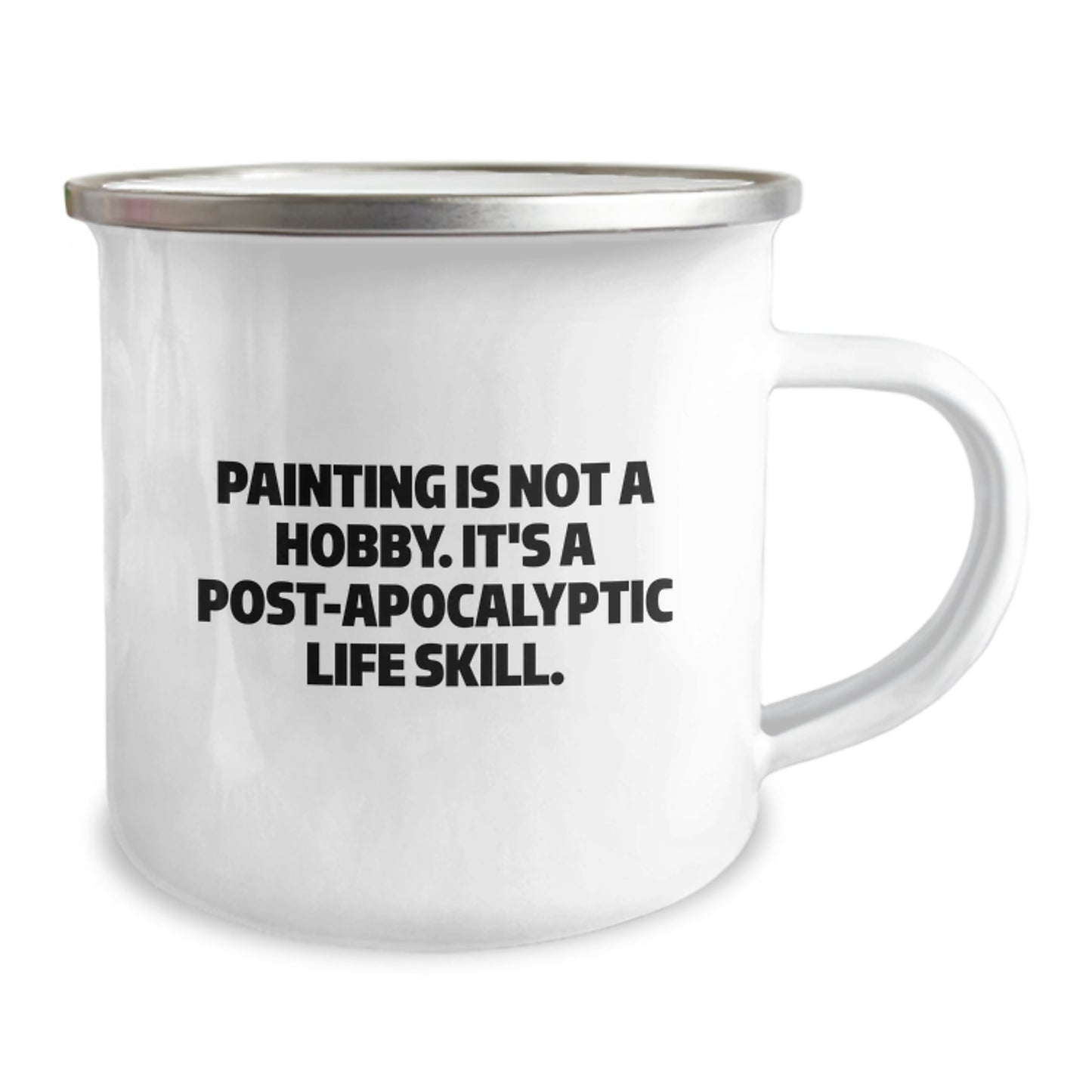 Funny Painting Gifts for Friends Birthday, Personalized Camping Mug with Post-apocalyptic Life Skill Quote, Gifts from Men to Friends, Unique Birthday Unique Gifts for Painting Enthusiasts - Image 2