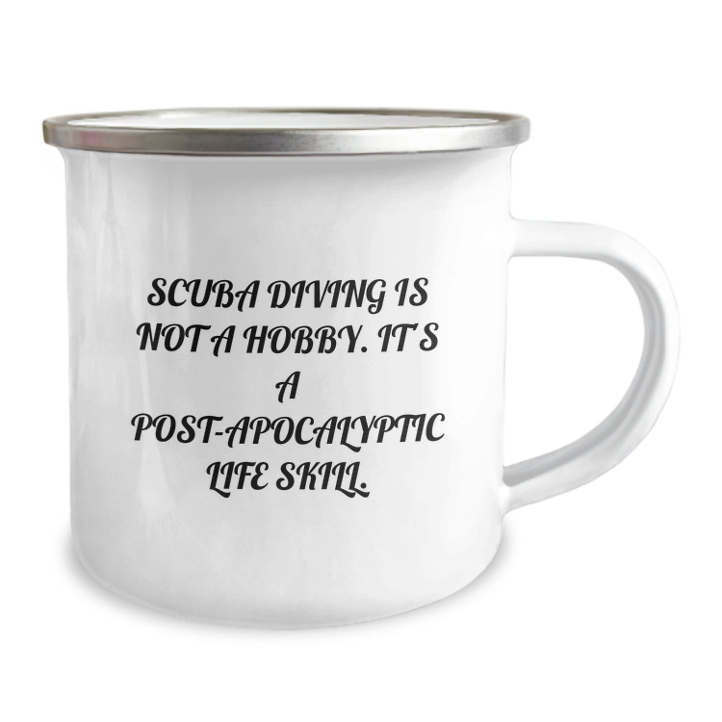 Funny Scuba Diving Birthday Unique Gifts for Men from Friends, Unique Camping Mug with Inspirational Quote, Perfect for Scuba Diving Enthusiasts, Scuba Diving Post-apocalyptic Life Skill Mug - Image 2