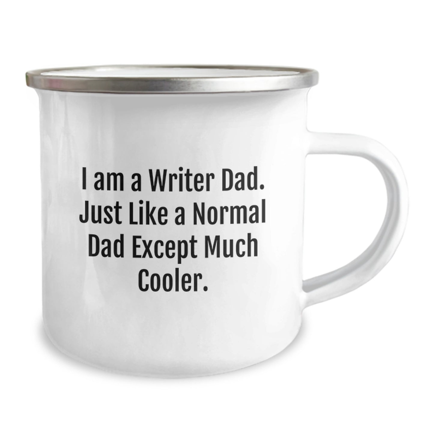 Funny Writer Gifts for Dad, Camping Mug with I Am A Writer Dad Quote, Perfect Valentine's Unique Gifts from Women to Family - Image 2