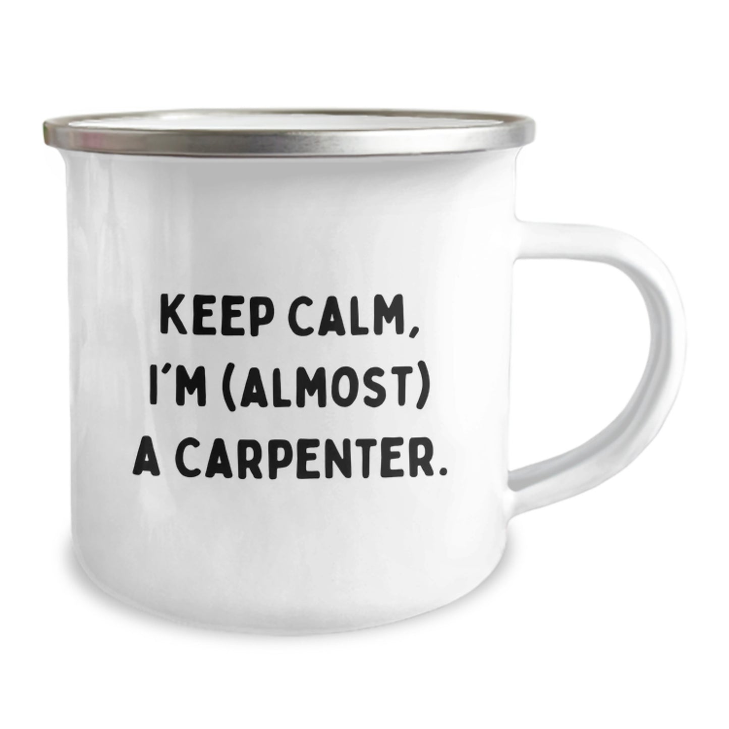 Funny Carpenter Camping Mug Gifts for Men, Unique Christmas Unique Gifts from Family Friends Coworkers, Keeps Calm I'm almost A Carpenter - Image 2