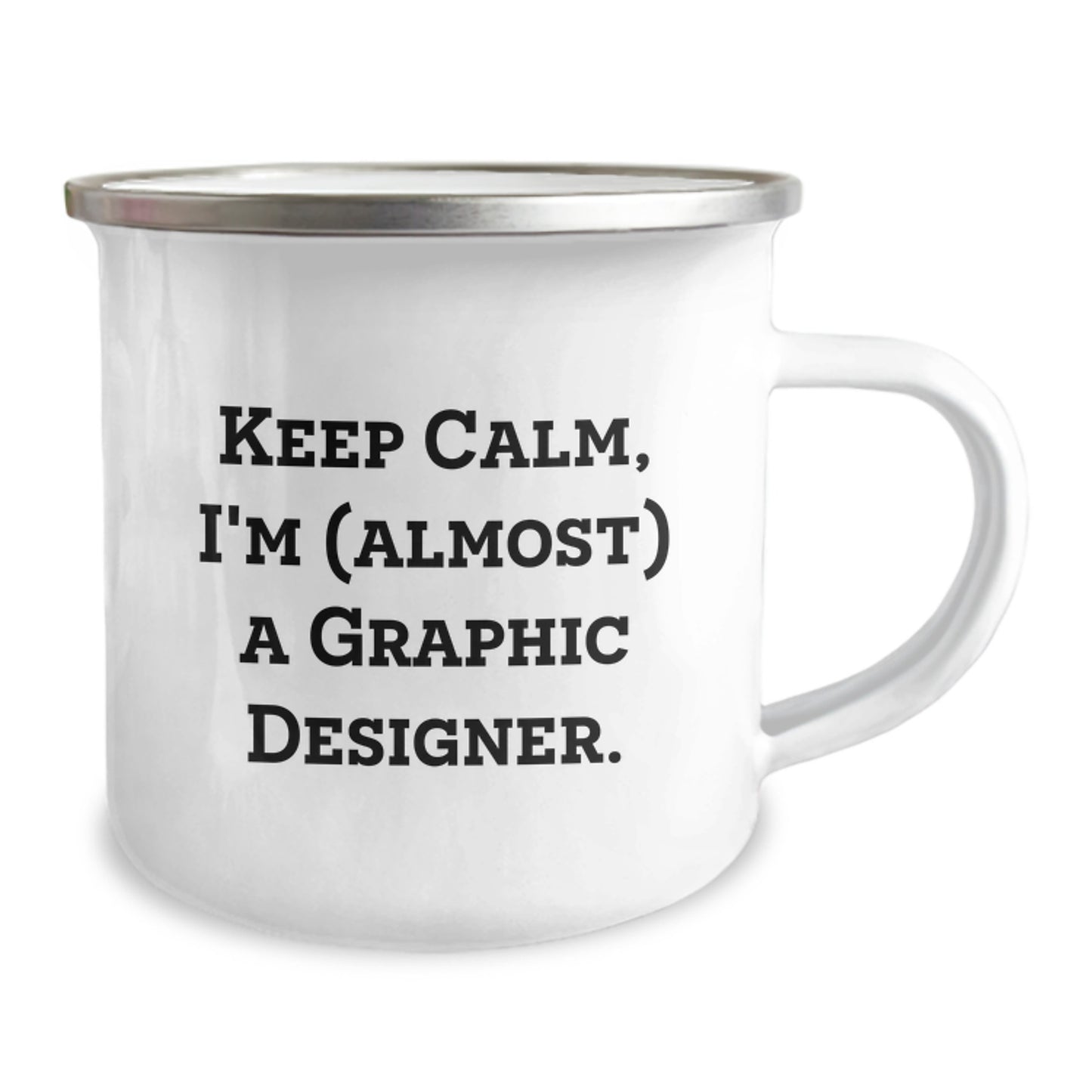 Funny Graphic Designer Gifts for Men from Friends, Christmas Unique Mugs with Keep Calm, I'm (almost) A Graphic Designer. - Image 2