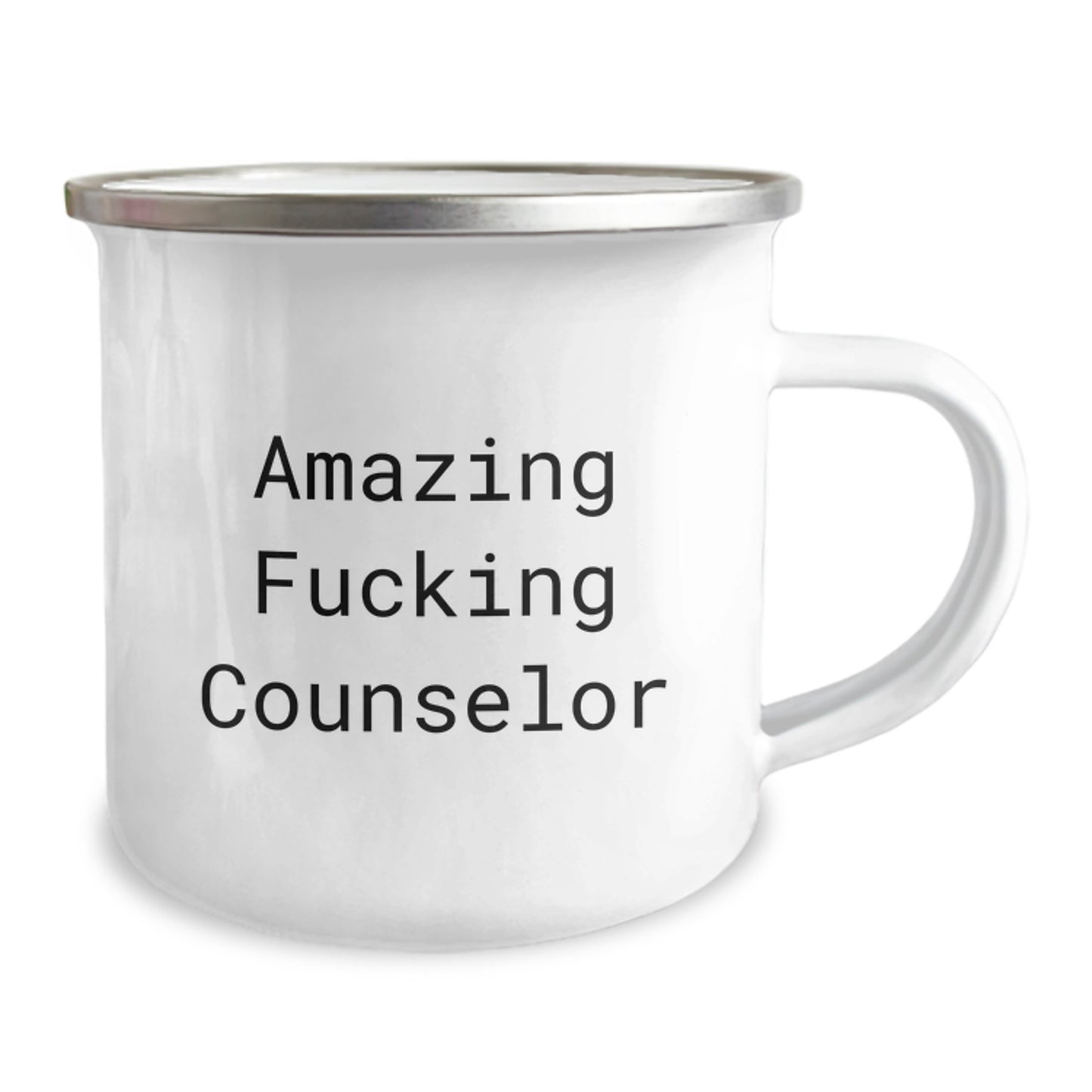 Funny Counselor Gifts, Birthday Unique Gifts from Friends to Counselor, Amazing F--king Counselor Stainless Steel Camping Mug - Inspirational Counselor Quotes - Image 2