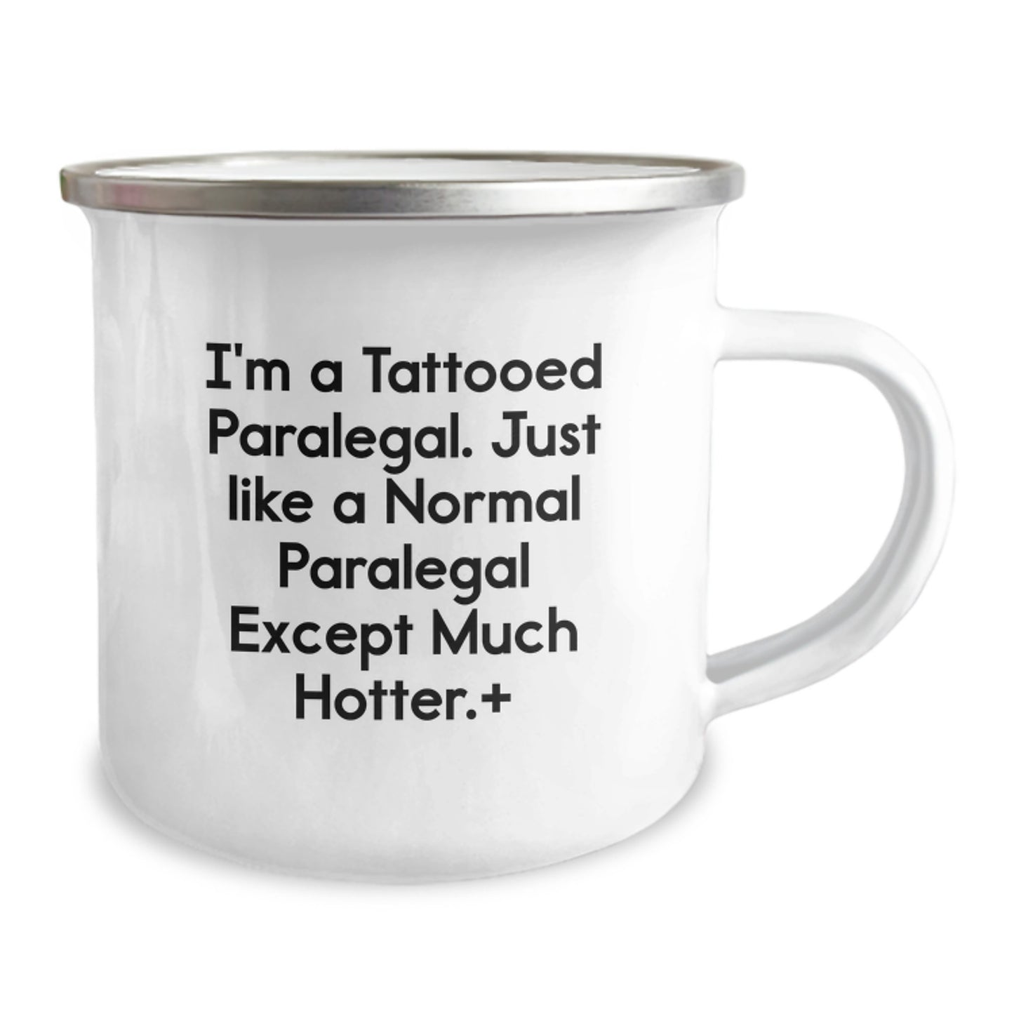 Funny Paralegal Gifts for Paralegal Friends, Birthday Unique Gifts from Friends to Paralegal Men, Tattooed Paralegal Camping Mug - 12 oz Stainless Steel - Image 2