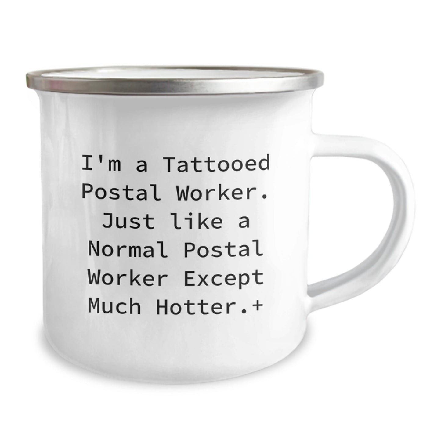 Christmas Unique Gifts for Postal Worker Friends and Family - Funny Camping Mug for Men and Women, Tattooed Postal Worker Quote - Image 2