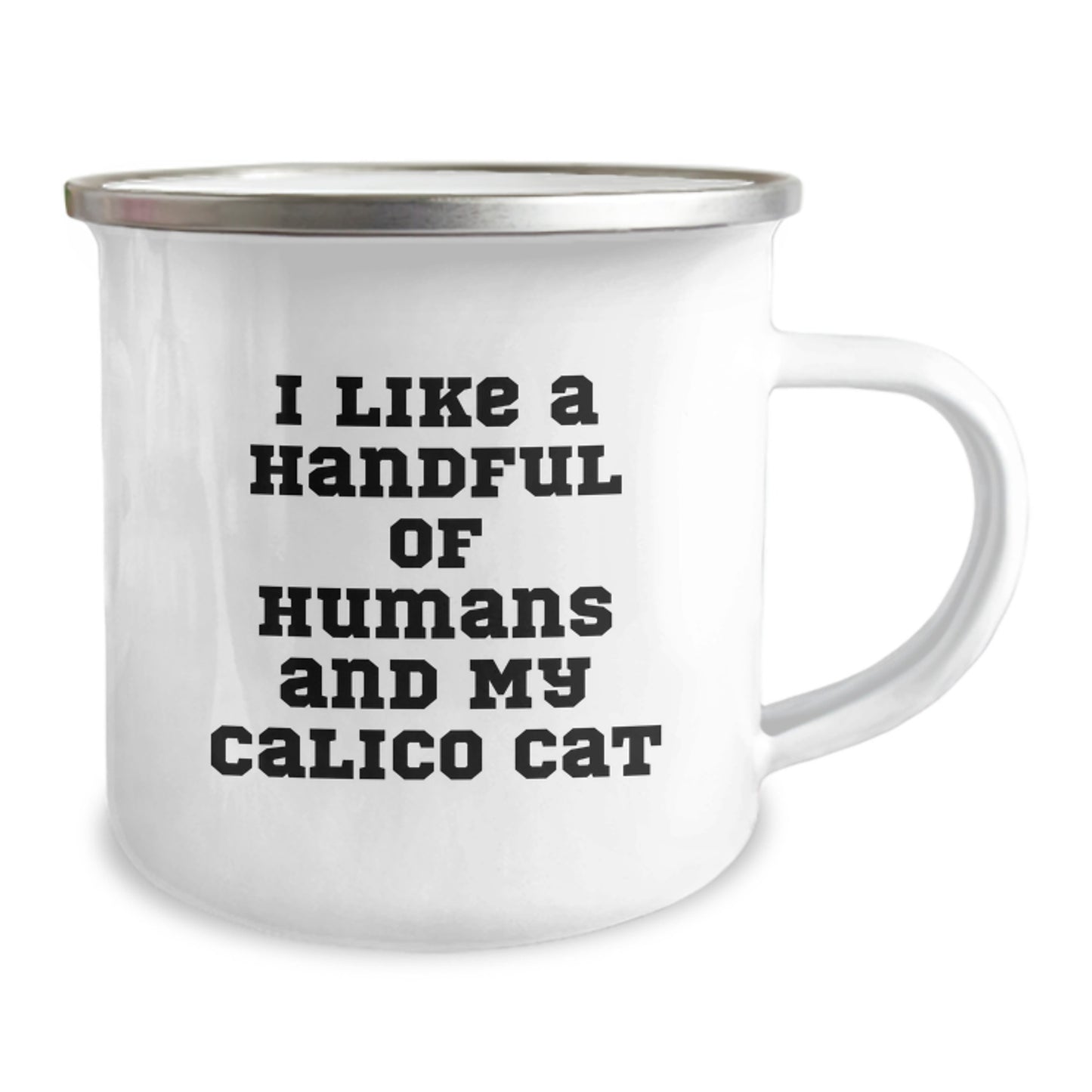 Calico Cat Camping Mug Gifts from Men to Friends, Calico Cat Lovers Gifts for Valentine's, Funny Quote Mug - Image 2