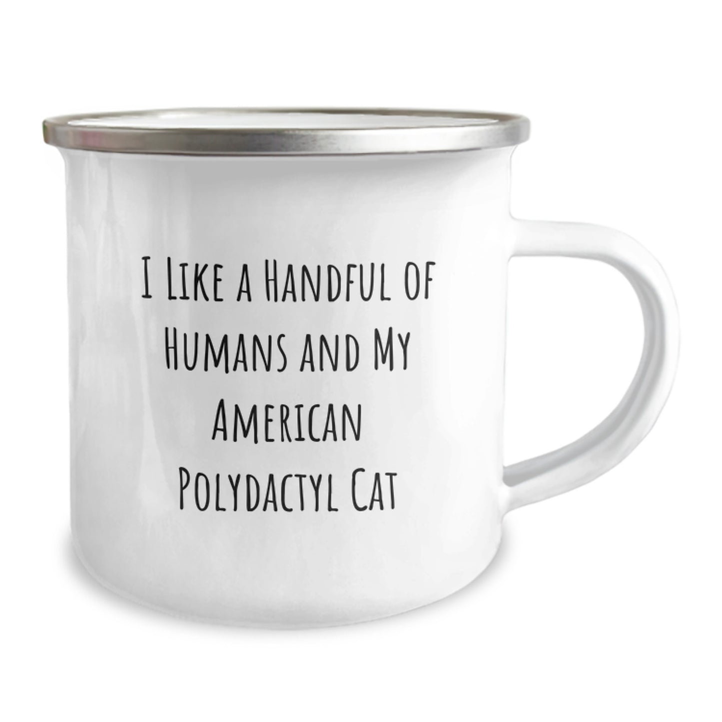 Funny American Polydactyl Cat Lover Gifts - 'I Like A Handful Of Humans And My American Polydactyl Cat' Christmas Unique Gifts for Women from Men - Image 2