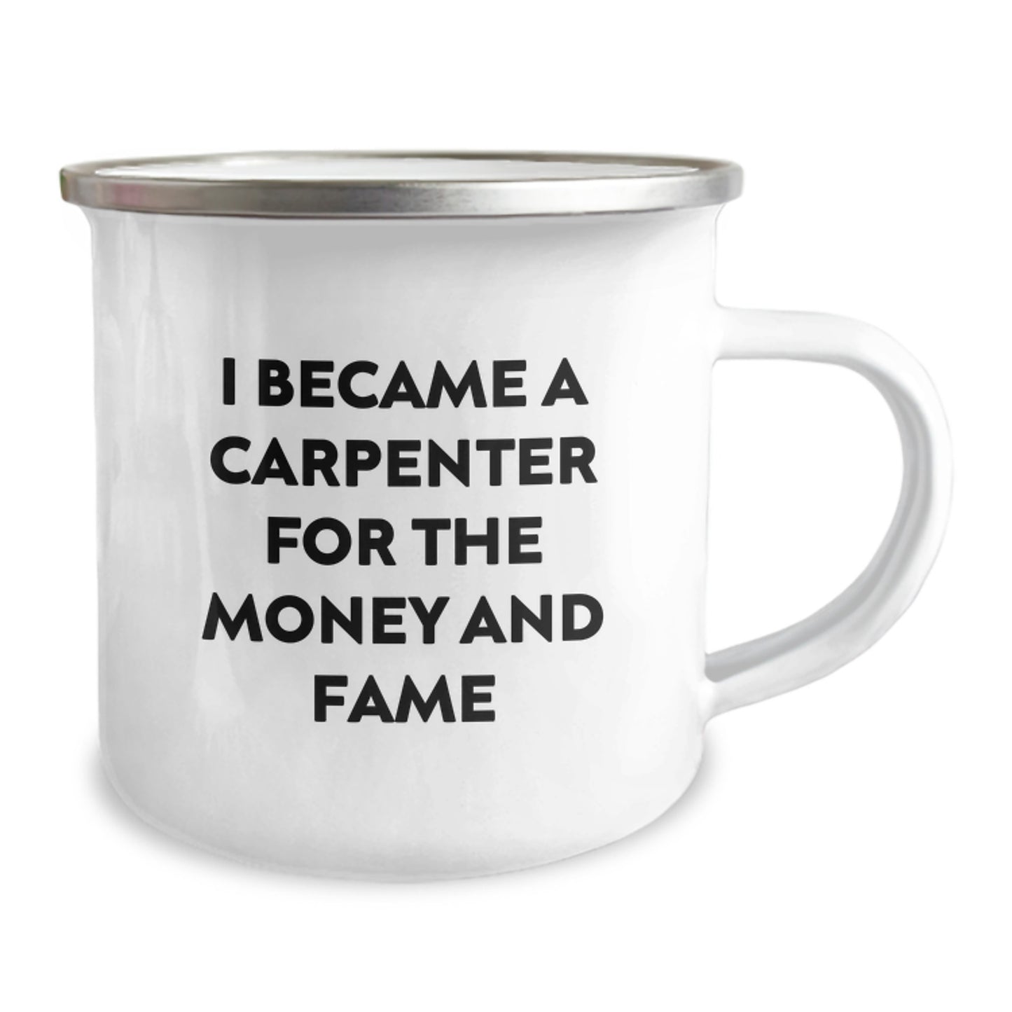 Funny Gifts from Friends for Carpenter Men - 'I Became A Carpenter' Camping Mug, Christmas Unique Gifts - Image 2