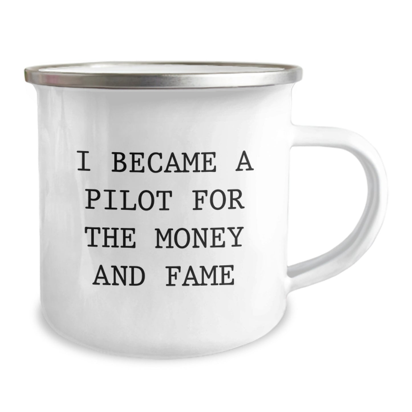 Funny Pilot Gifts - I Became A Pilot For The Money And Fame, Unique Christmas Unique Gifts for Men from Friends, Pilot Camping Mug for Men on Christmas - Image 2