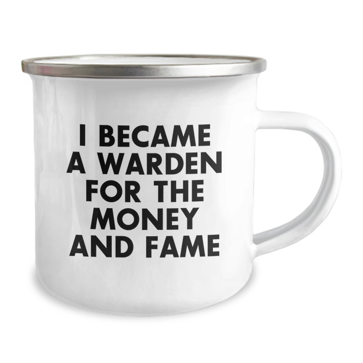 Funny Warden Camping Mug Gifts for Men - Unique Warden Coffee Mugs, I Became A Warden For The Money And Fame, Ideal Gift for Christmas - Gifts from Men to Warden Friends - Image 2