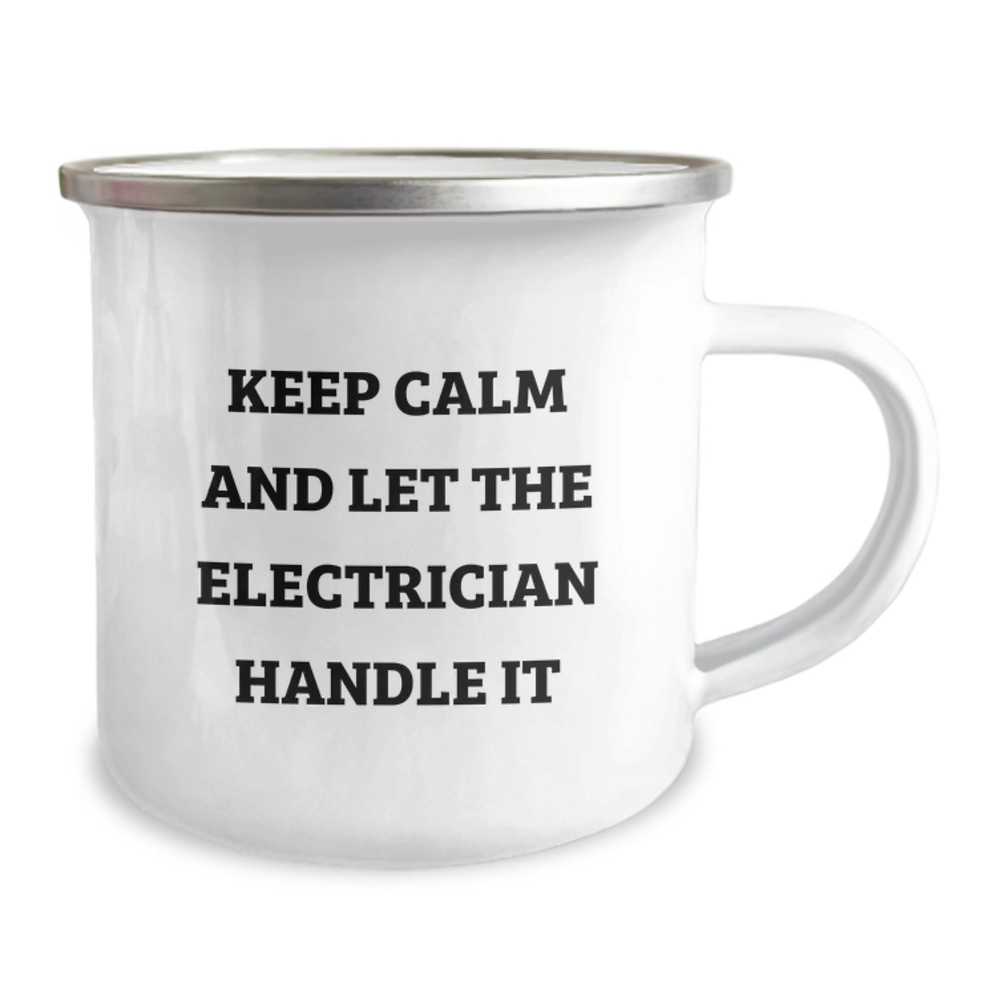 Funny Electrician Gifts from Men to Friends and Coworkers - Christmas Unique Mugs for Electrician Enthusiasts - Let the Electrician Handle It Camping Mug - Image 2