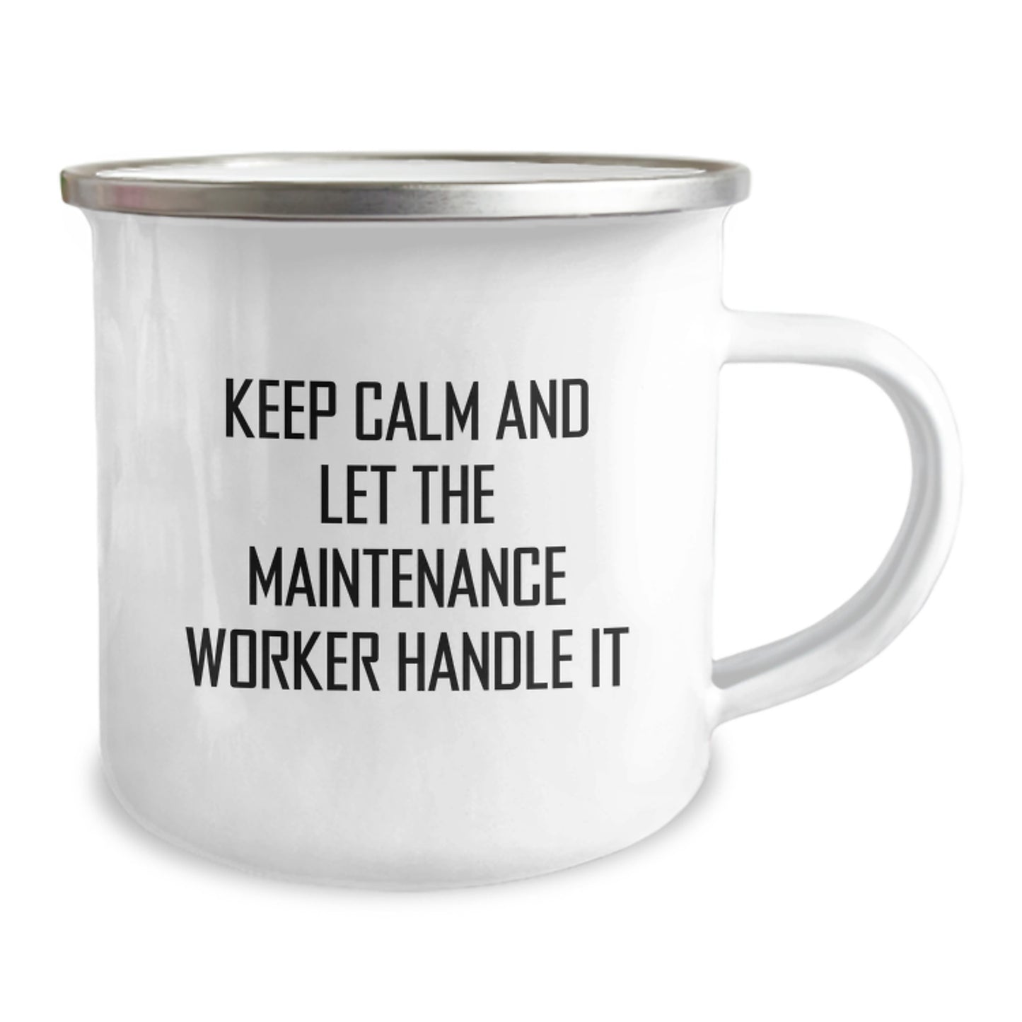 Funny Maintenance Worker Gift, Camping Mug for Men, Keep Calm and Let the Maintenance Worker Handle It, Christmas Unique Gifts from Friends - Image 2
