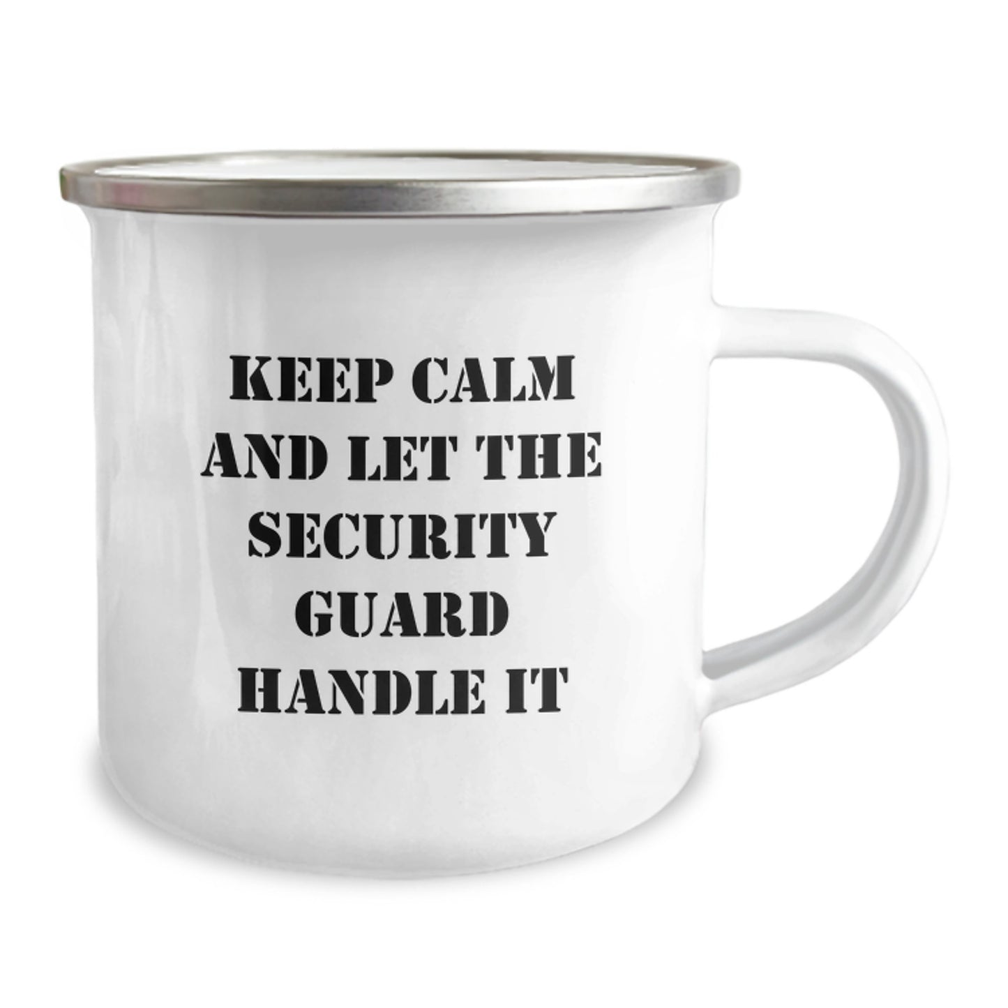 Funny Security Guard Christmas Unique Gift Ideas, Security Guard Camping Mug, 'Keep Calm And Let The Security Guard Handle It' - Image 2
