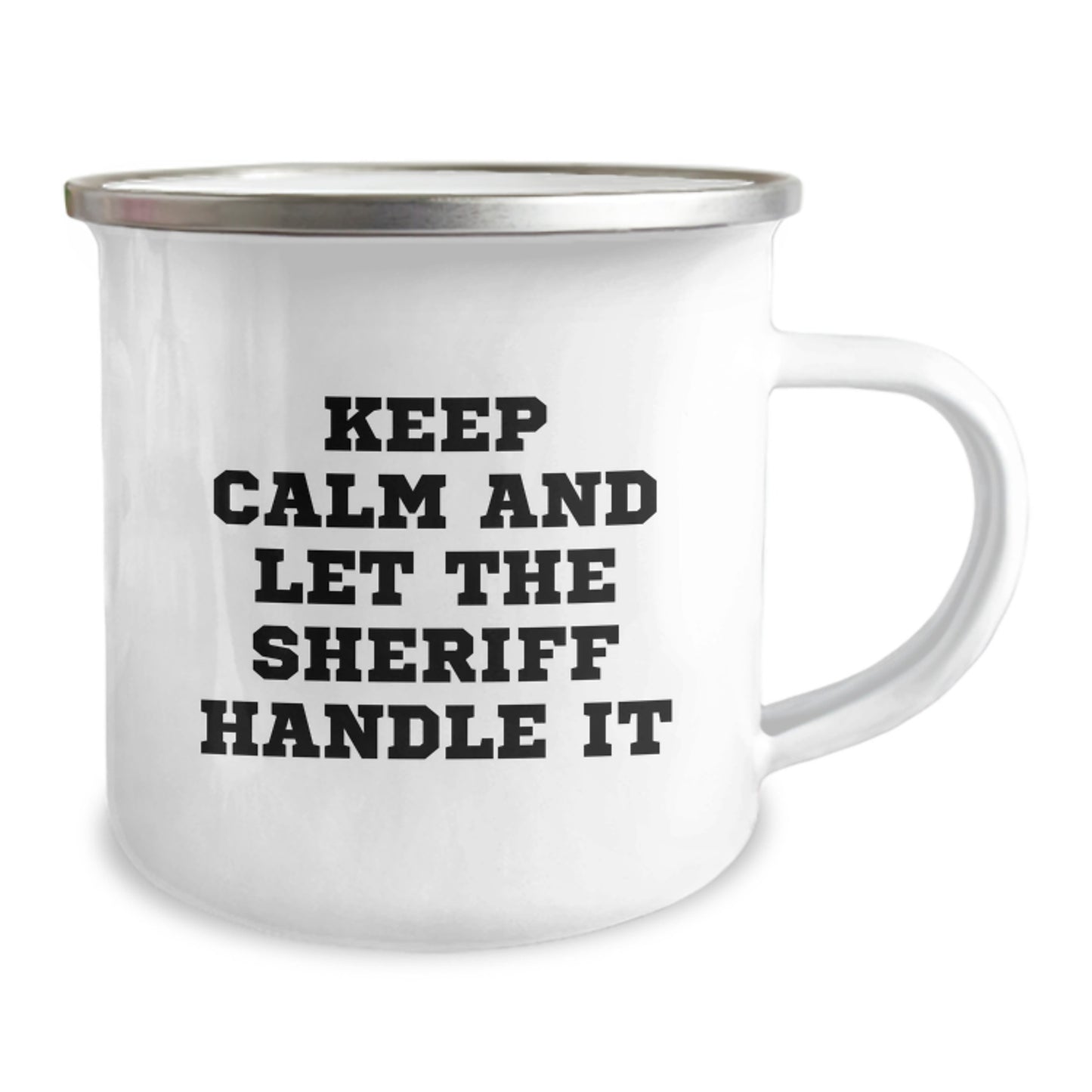 Fun Sheriff Camping Mug Gifts from Friends for Sheriff Men at Christmas Unique Gifts - Image 2