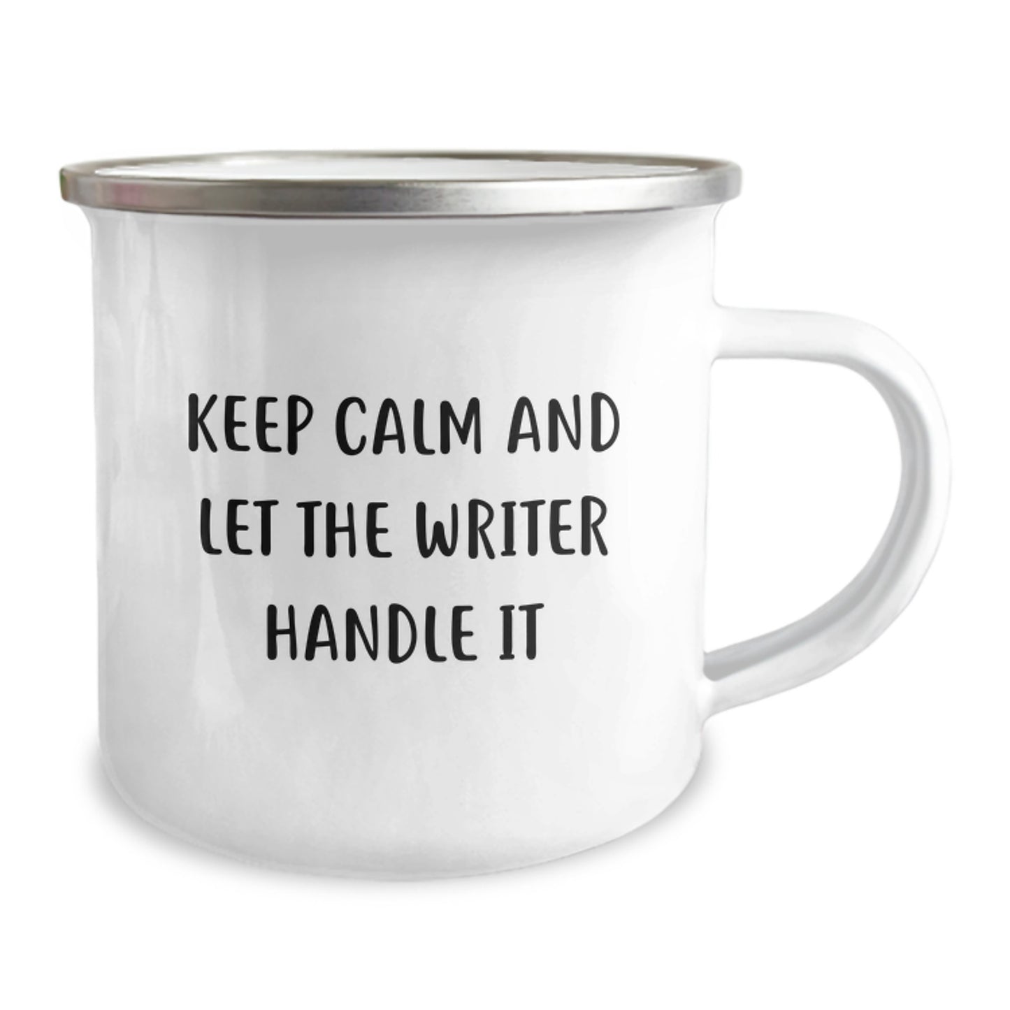 Funny Writer Camping Mug - Keep Calm And Let The Writer Handle It Gifts from Men to Women - Image 2