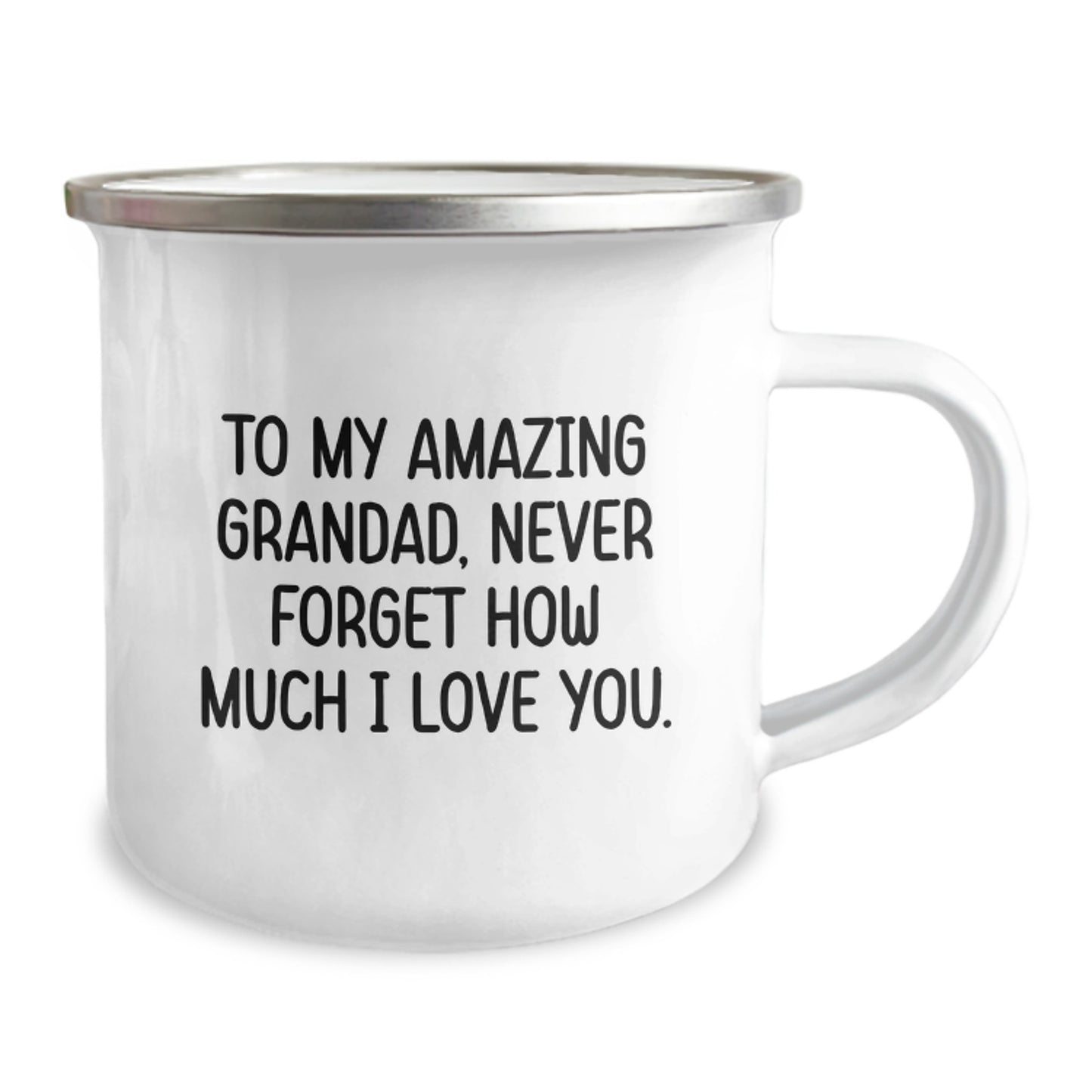 Gifts from Family for My Amazing Grandad, Stainless Steel Camping Mug with Funny Quote, Valentine's Unique Gifts - Image 2