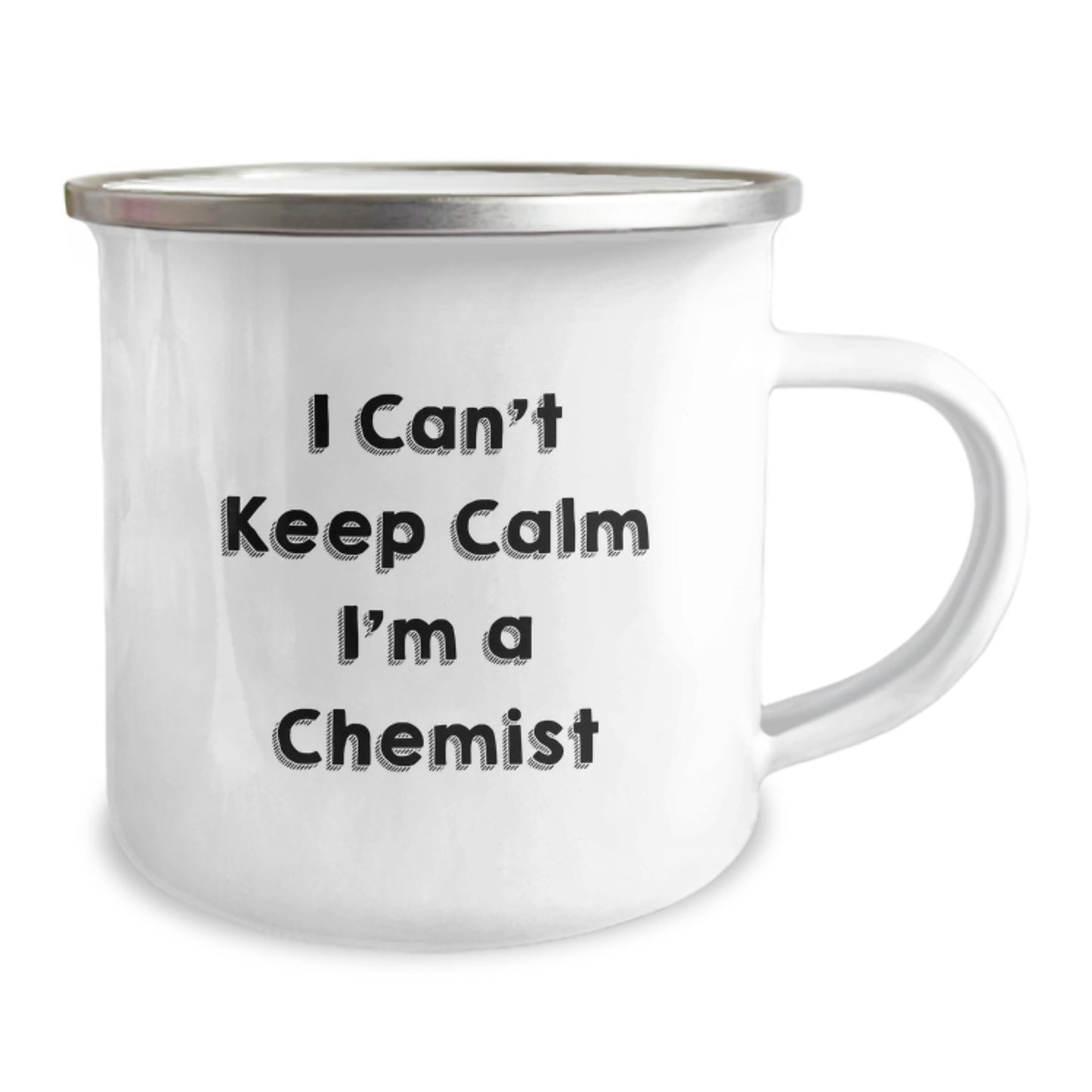 Funny Chemist Gifts from Friends Men - 'I Can't Keep Calm I'm A Chemist' Camping Mug for Christmas Unique Gifts - Image 2