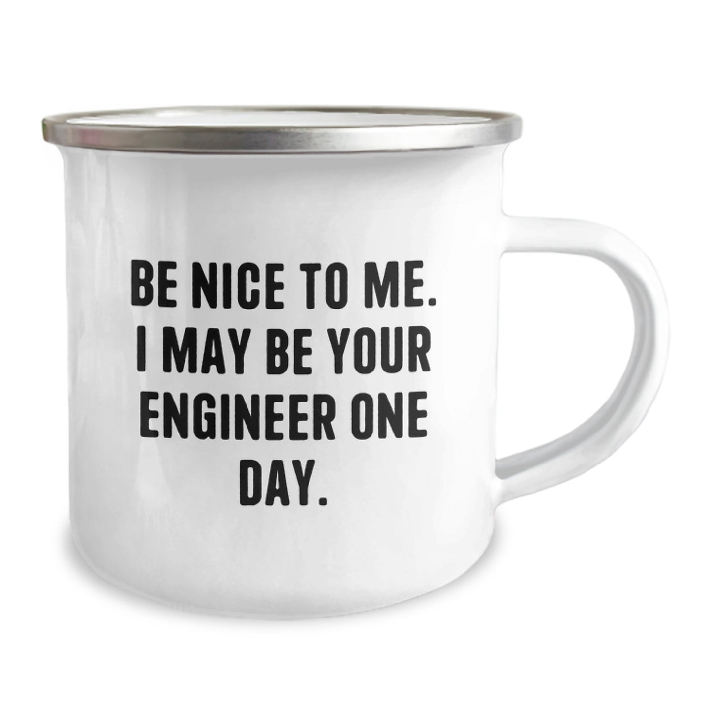 Funny Engineer Gifts for Men, 'Be Nice To Me' Birthday Unique Camping Mug, Gifts from Friends to Family for Engineer, Unique Engineer Mug - Image 2