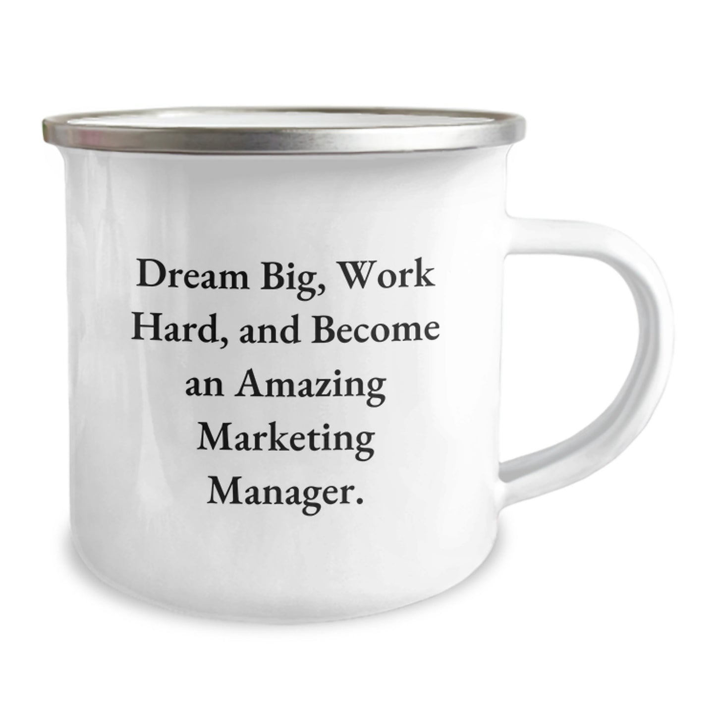 Funny Inspirational Marketing Manager Gifts for Coworkers, Camping Mug with Dream Big Quote, Unique Christmas Memorable Presents - Image 2