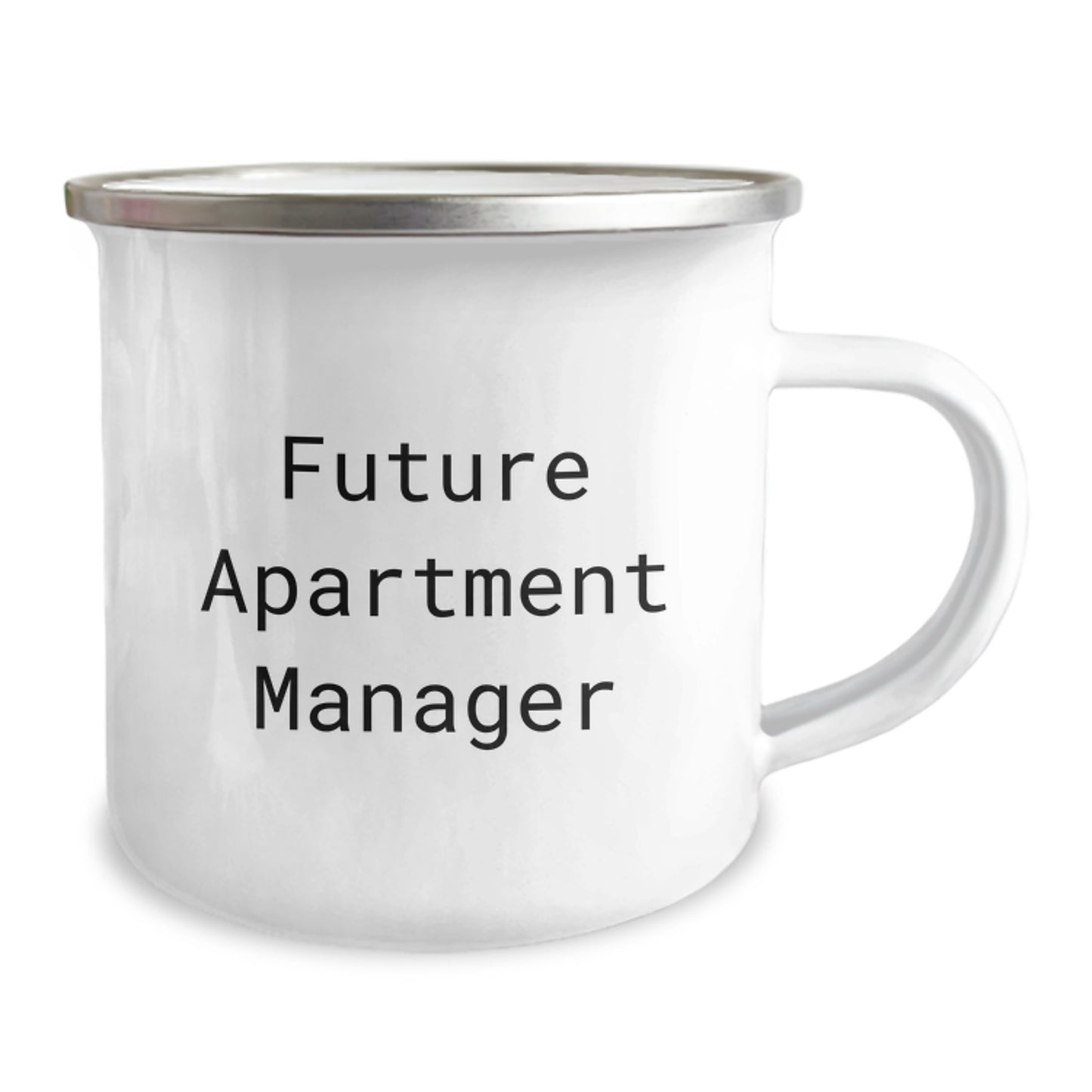 Funny Apartment Manager Gifts from Friends - Camping Mug for Apartment Manager Men - 'Future Apartment Manager' Quote Christmas Unique Gifts - Image 2