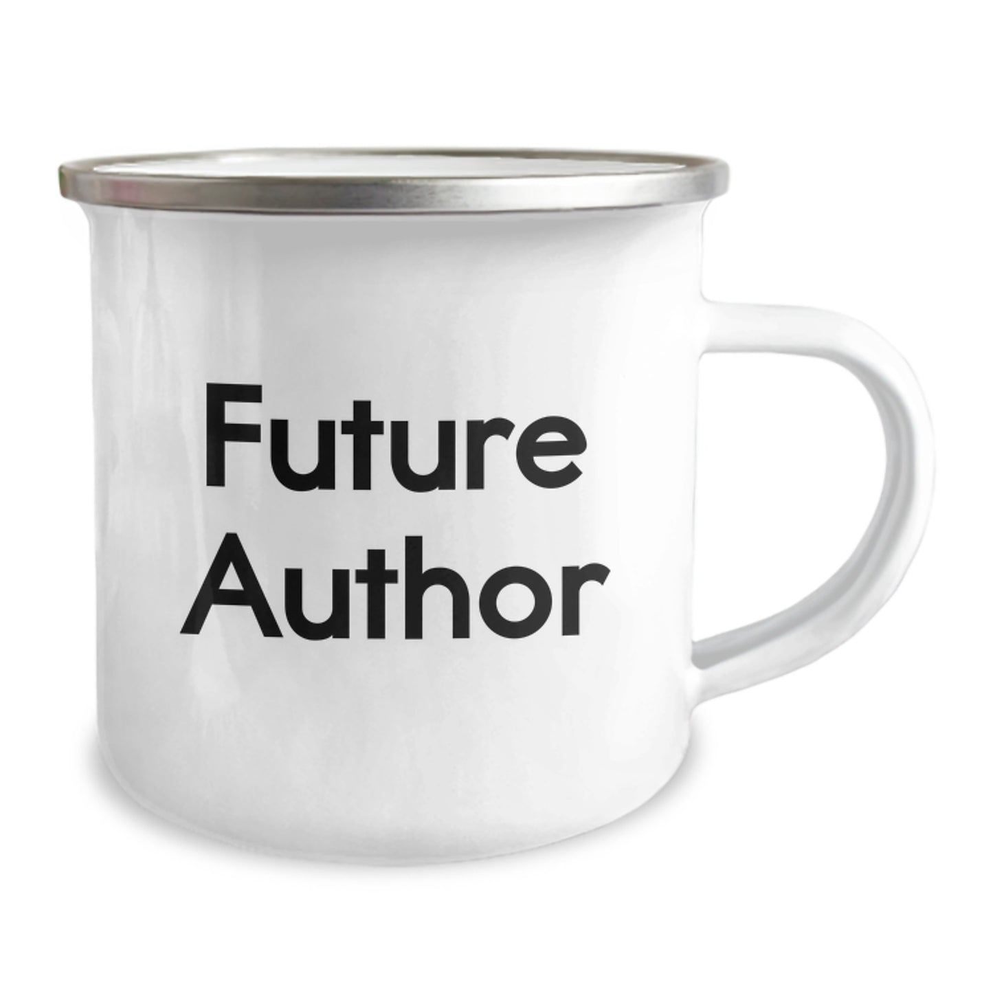 Funny Quotes for Authors, Birthday Unique Gifts, Author Camping Mug for Author Friends, Enamel Finish Stainless Steel 12 oz - Image 2