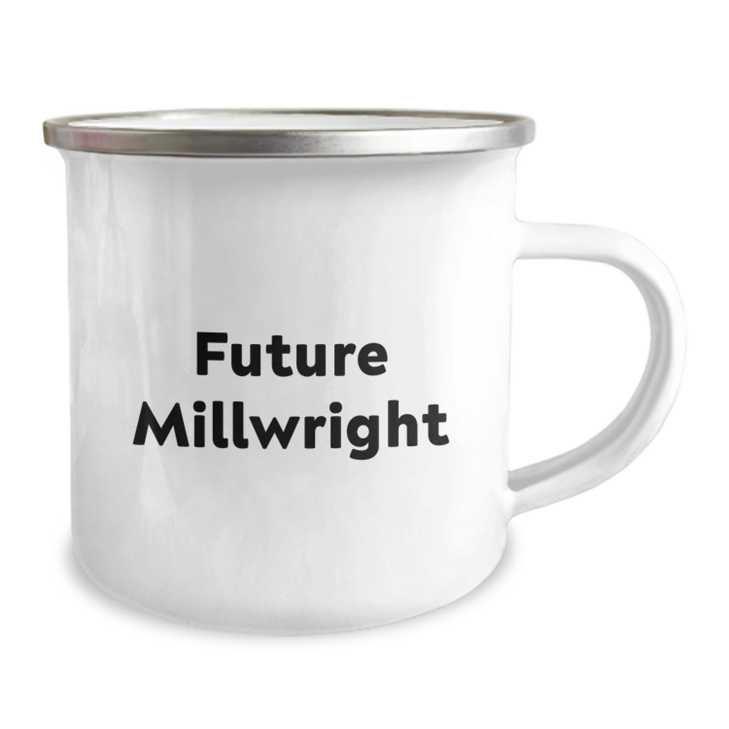 Funny Millwright Gifts, Unique Christmas Unique Gifts for Men, Camping Mugs with 'Future Millwright' Quote, 12 oz Stainless Steel with Enamel Finish - Image 2