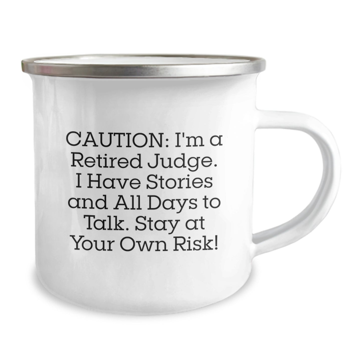Funny Judge Gifts for Men - Christmas Unique Presents from Friends - Camping Mug with Caution Quote - Image 2