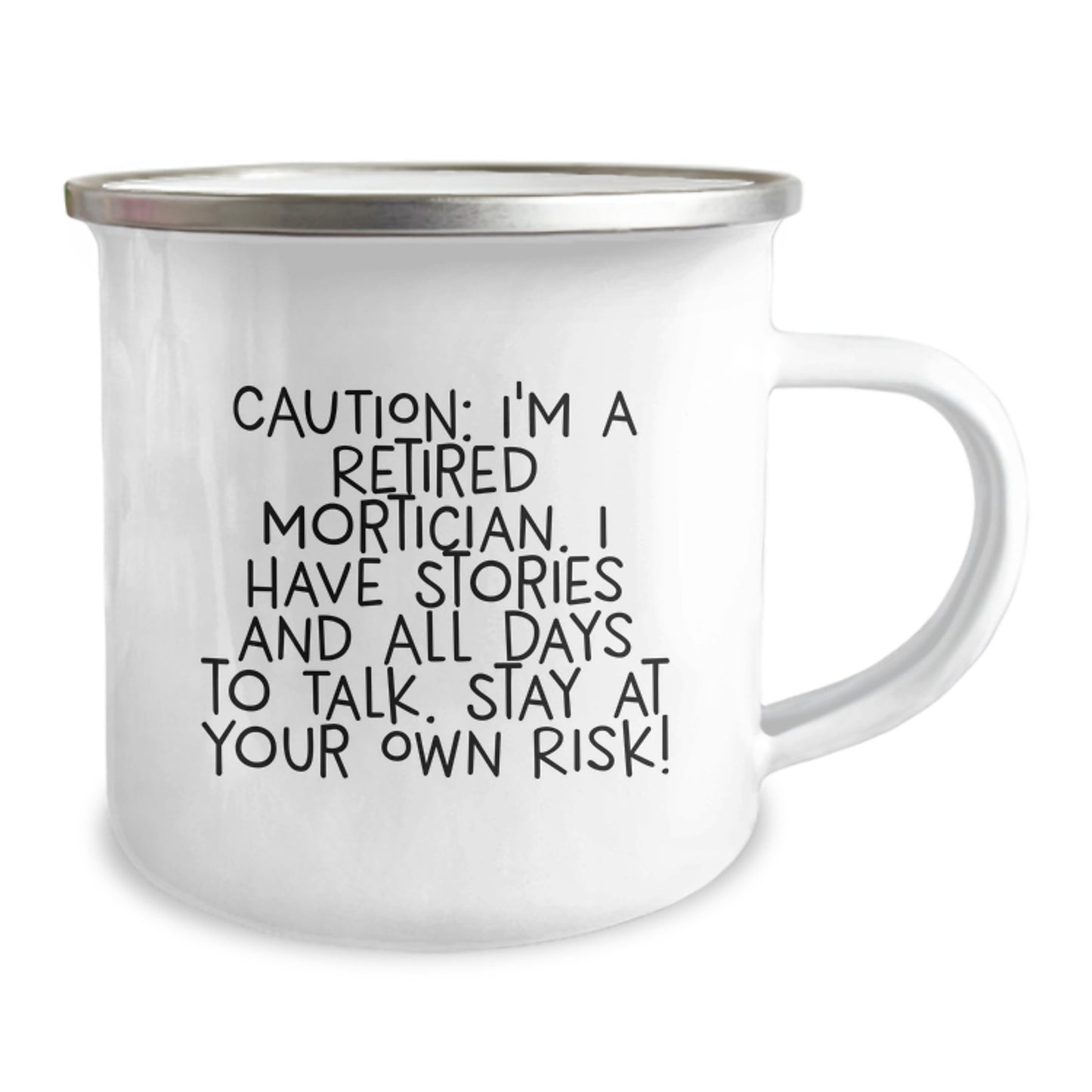 Funny Mortician Gifts from Friends, 12 oz Camping Mug for Mortician Men, Christmas Unique Gifts for Mortician - Image 2