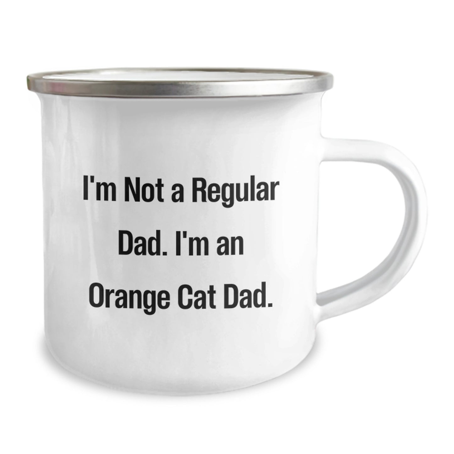 Orange Cat Dad Camping Mug, Funny Gifts from Men to Orange Cat Lovers, Unique Graduation Gifts for Him - Image 2