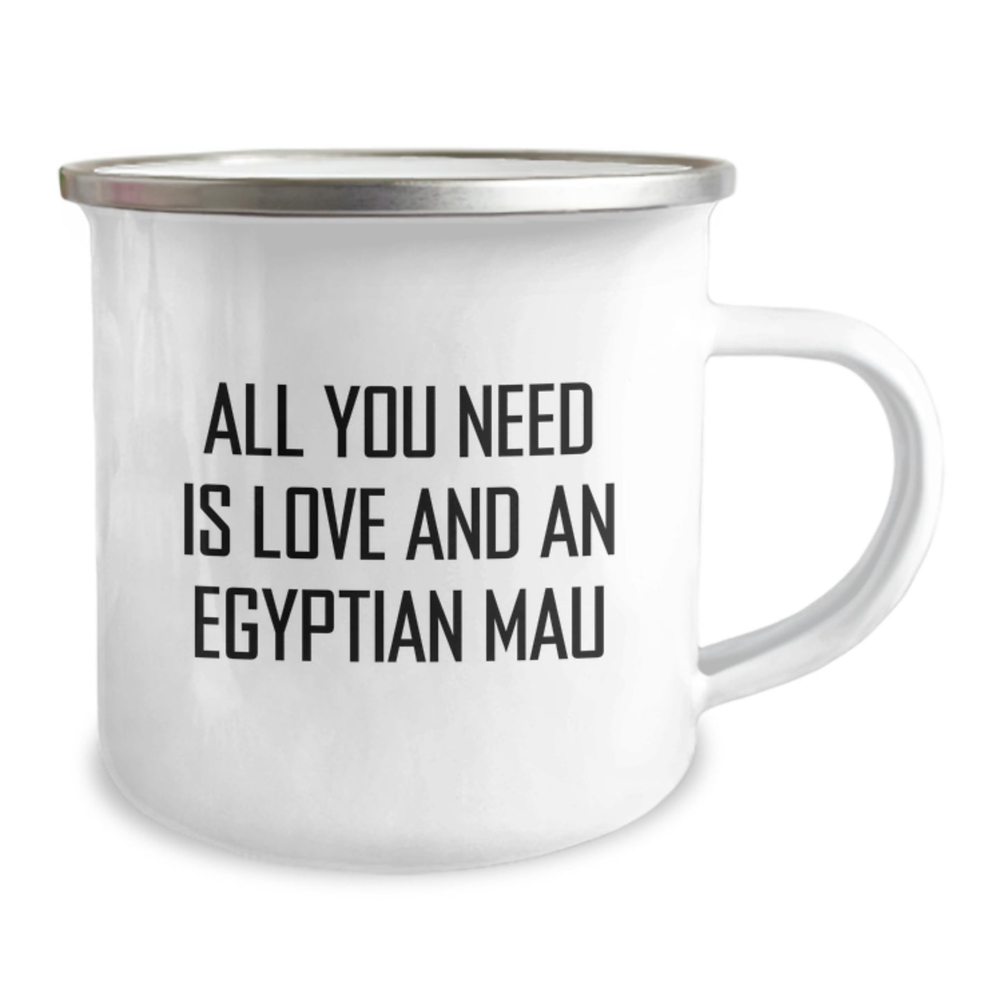 Egyptian Mau Cat Lovers' Camping Mug - Gifts from Friends for Egyptian Mau Cat, Graduation Unique Gifts, All You Need Is Love - Image 2