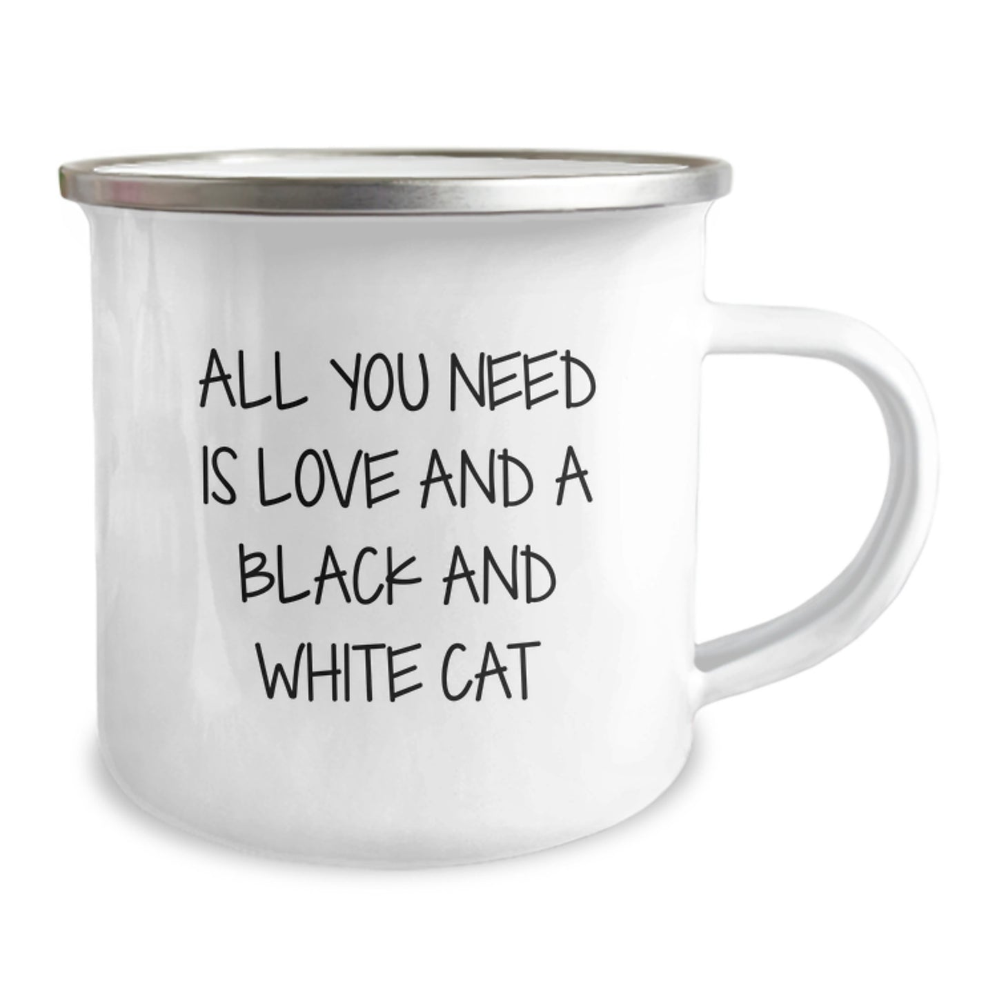 Funny Black and White Cat Gifts for Men, Women, Friends, Coworkers, Family Members - All You Need Is Love And A Black And White Cat - Image 2