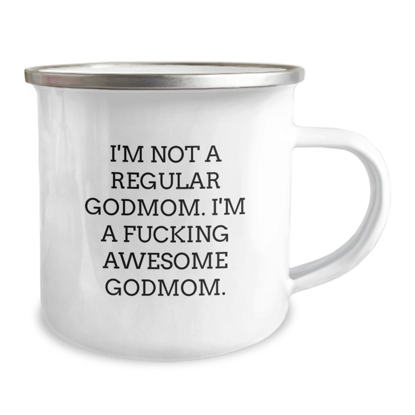 Funny Godmom Gifts from Friends, Unique Camping Mug for Graduation, I'm Not A Regular Godmom, I'm A F--king Awesome Godmom, Gifts for Godmom - Image 2