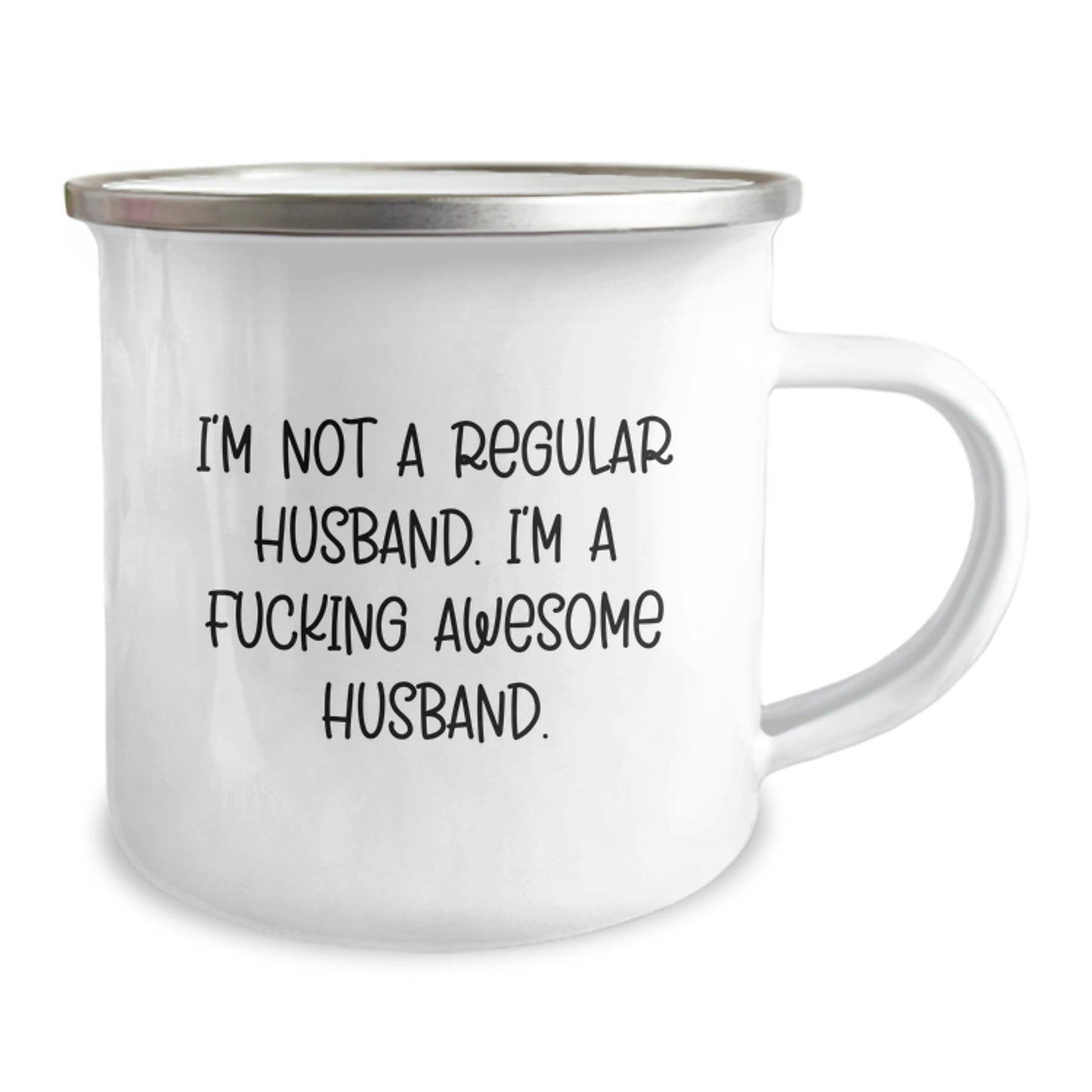 Funny Husband Gifts from Men, Husband Camping Mug for Christmas Unique Presents - 'I'm Not A Regular Husband. I'm A F--king Awesome Husband.' - Image 2