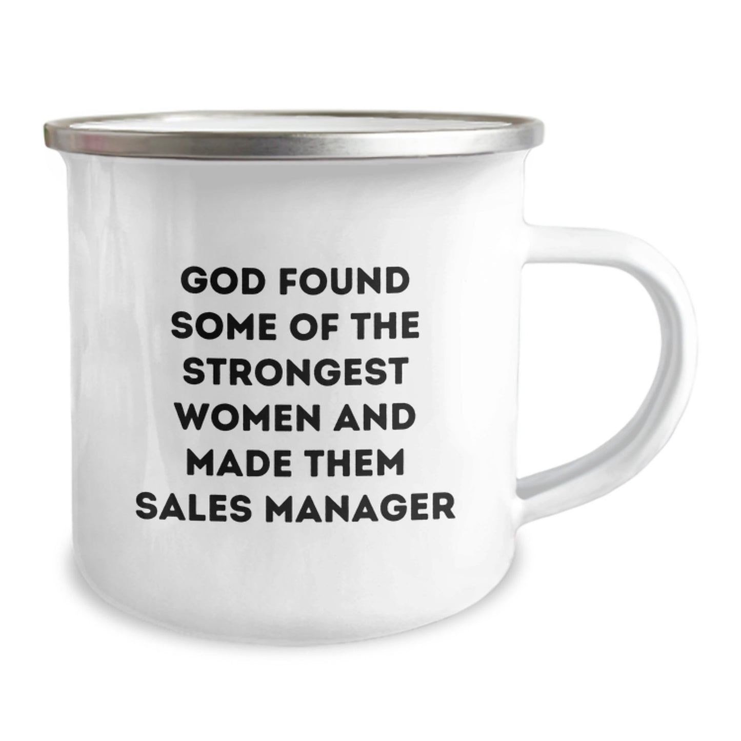 Gifts from Family for Sales Manager Graduation, Funny Quote, Camping Mug, 12 oz Stainless Steel - Image 2